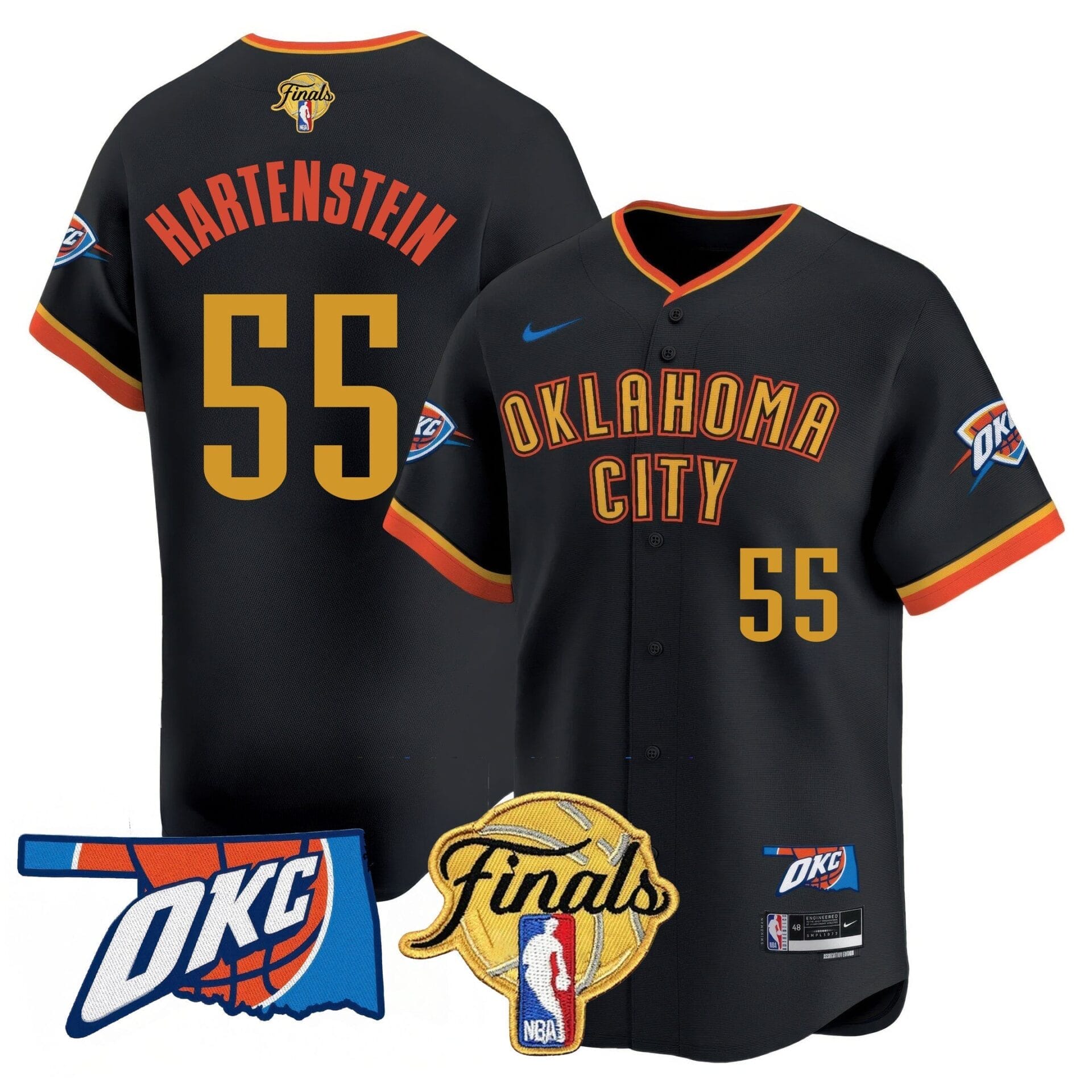 Oklahoma City Thunder Baseball Jersey - Final Patch - All Stitched - Image 4