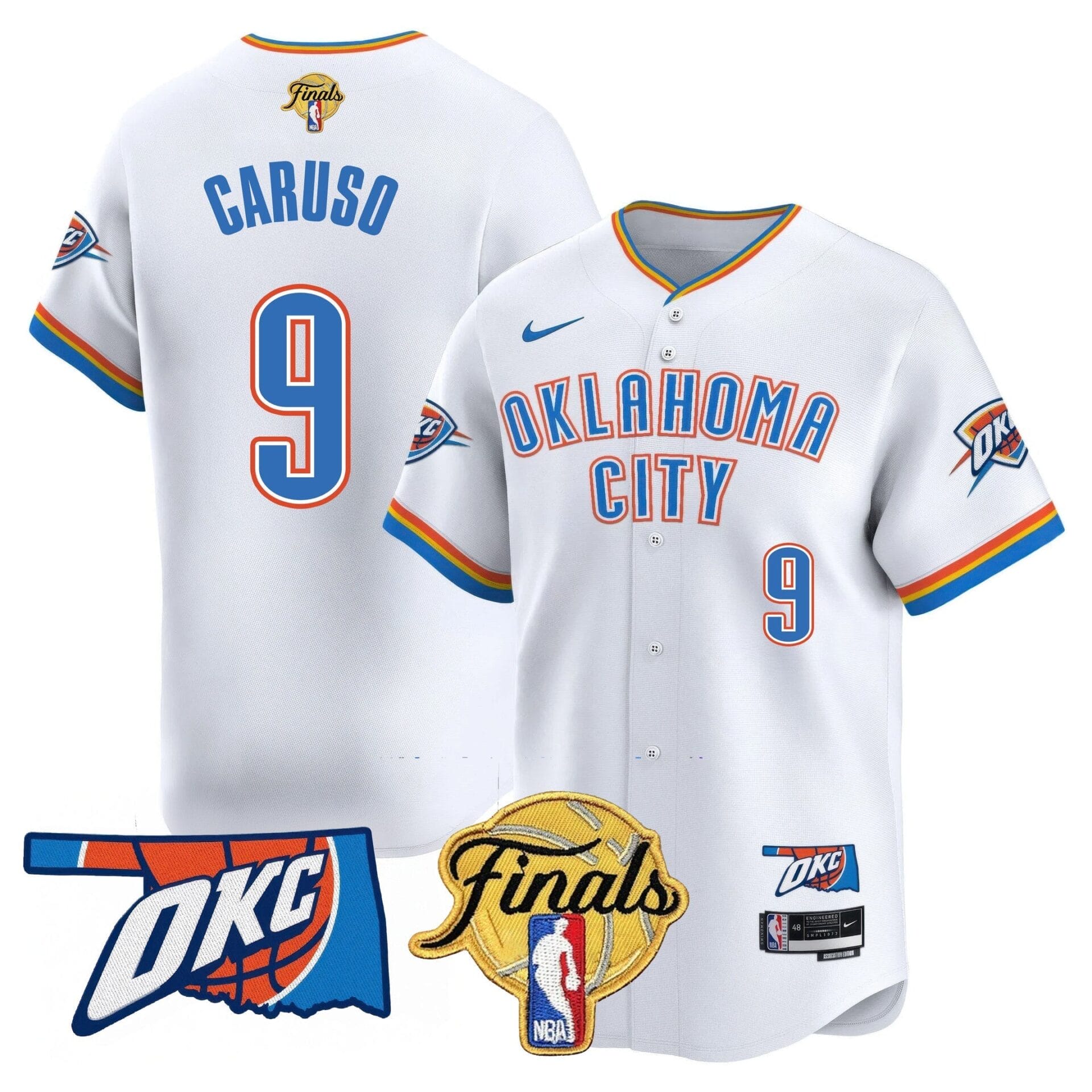 Oklahoma City Thunder Baseball Jersey - Final Patch - All Stitched - Image 9