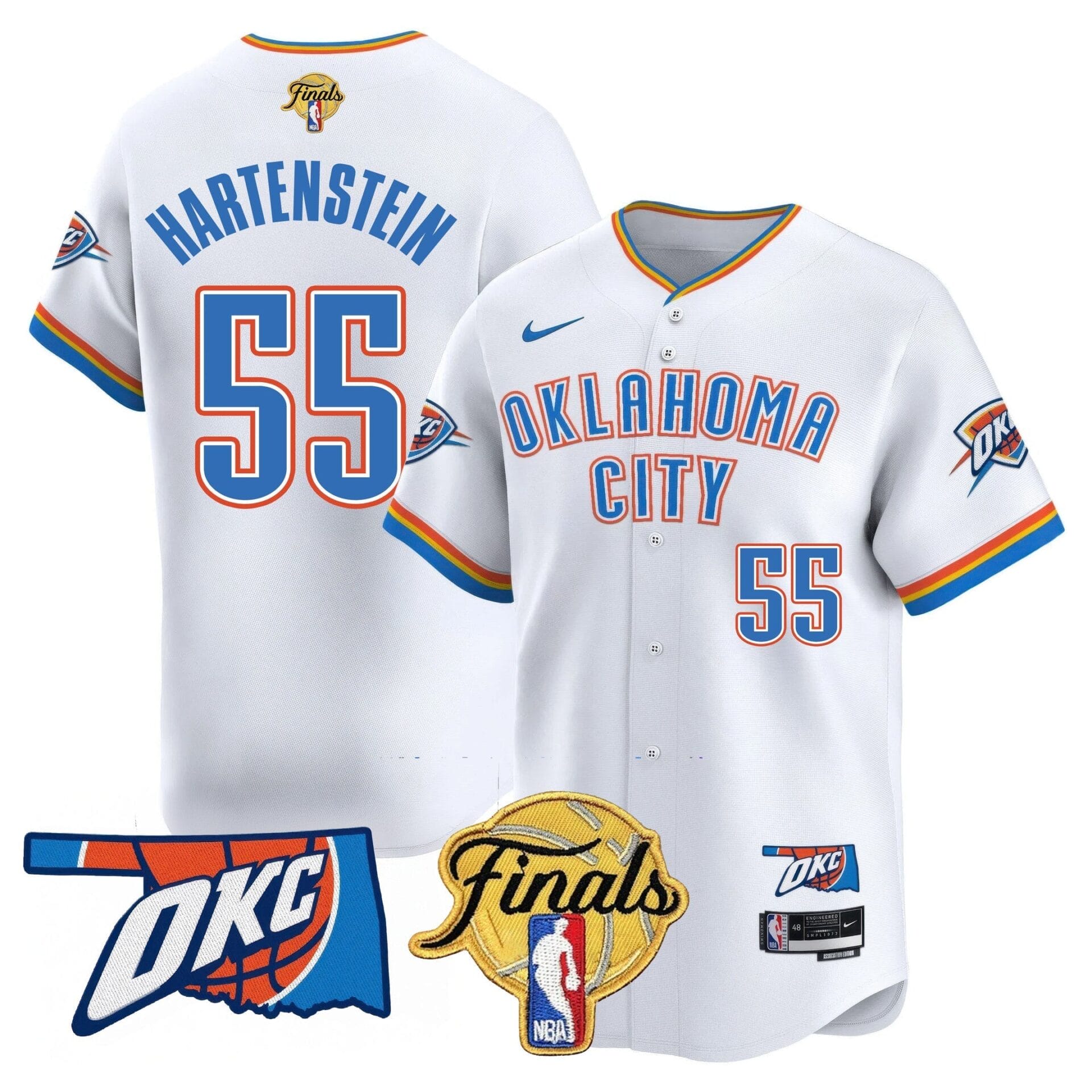 Oklahoma City Thunder Baseball Jersey - Final Patch - All Stitched - Image 12