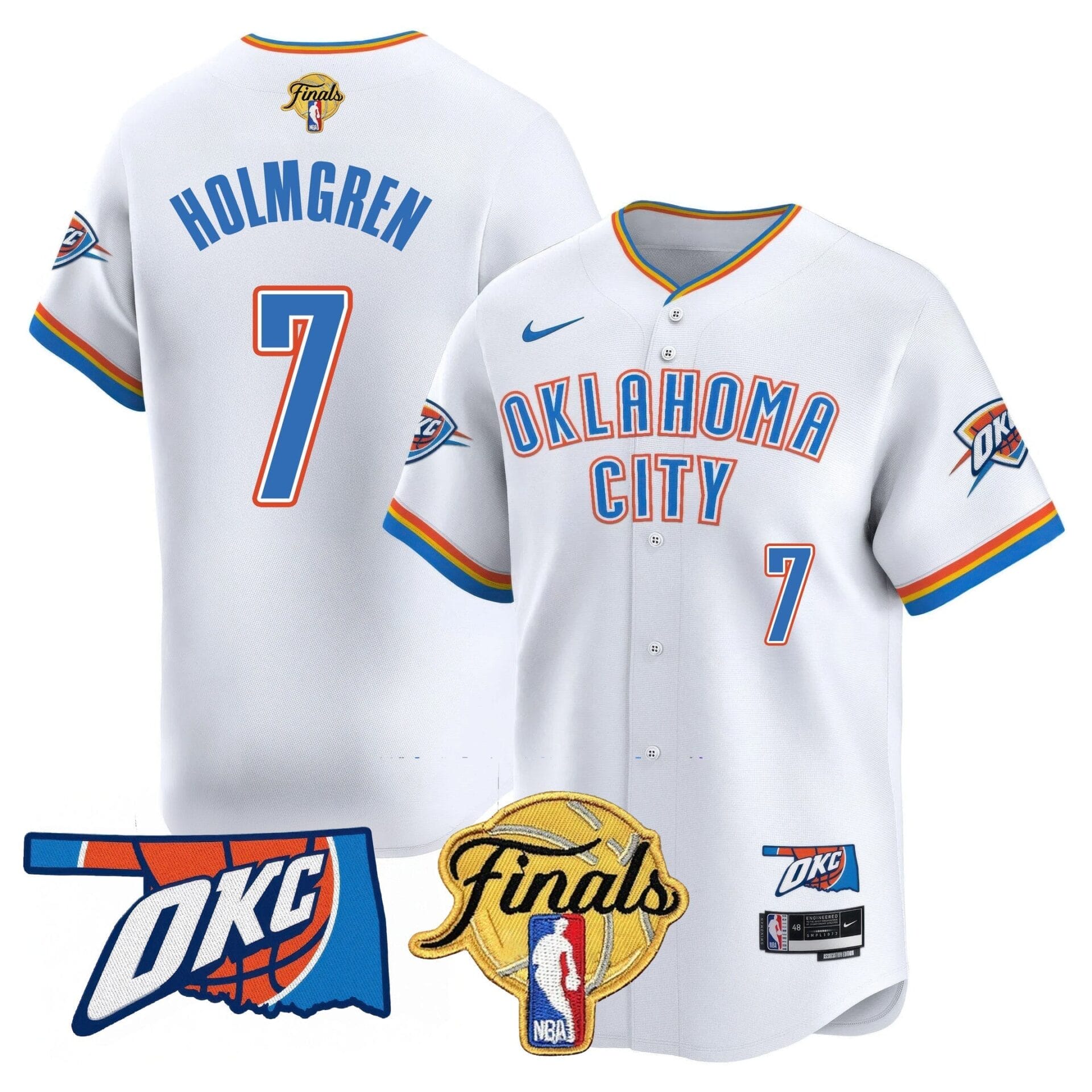 Oklahoma City Thunder Baseball Jersey - Final Patch - All Stitched - Image 13