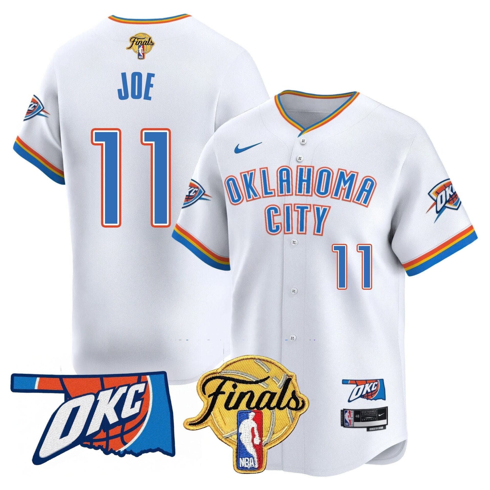 Oklahoma City Thunder Baseball Jersey - Final Patch - All Stitched - Image 14