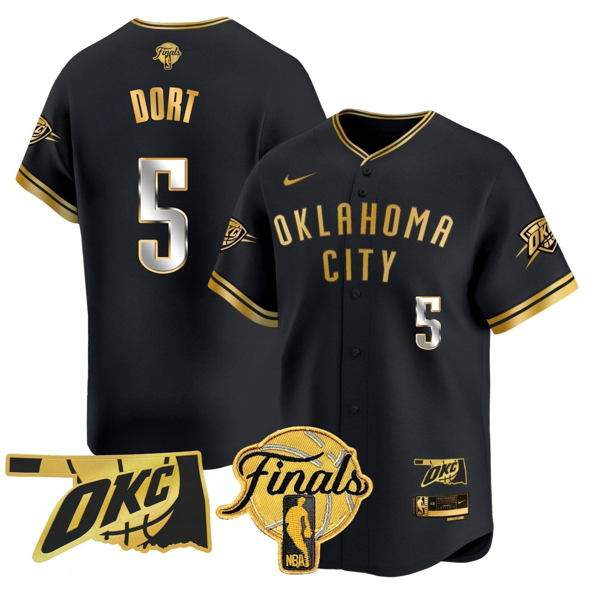 Oklahoma City Thunder Baseball Jersey - Final Patch - All Stitched - Image 18