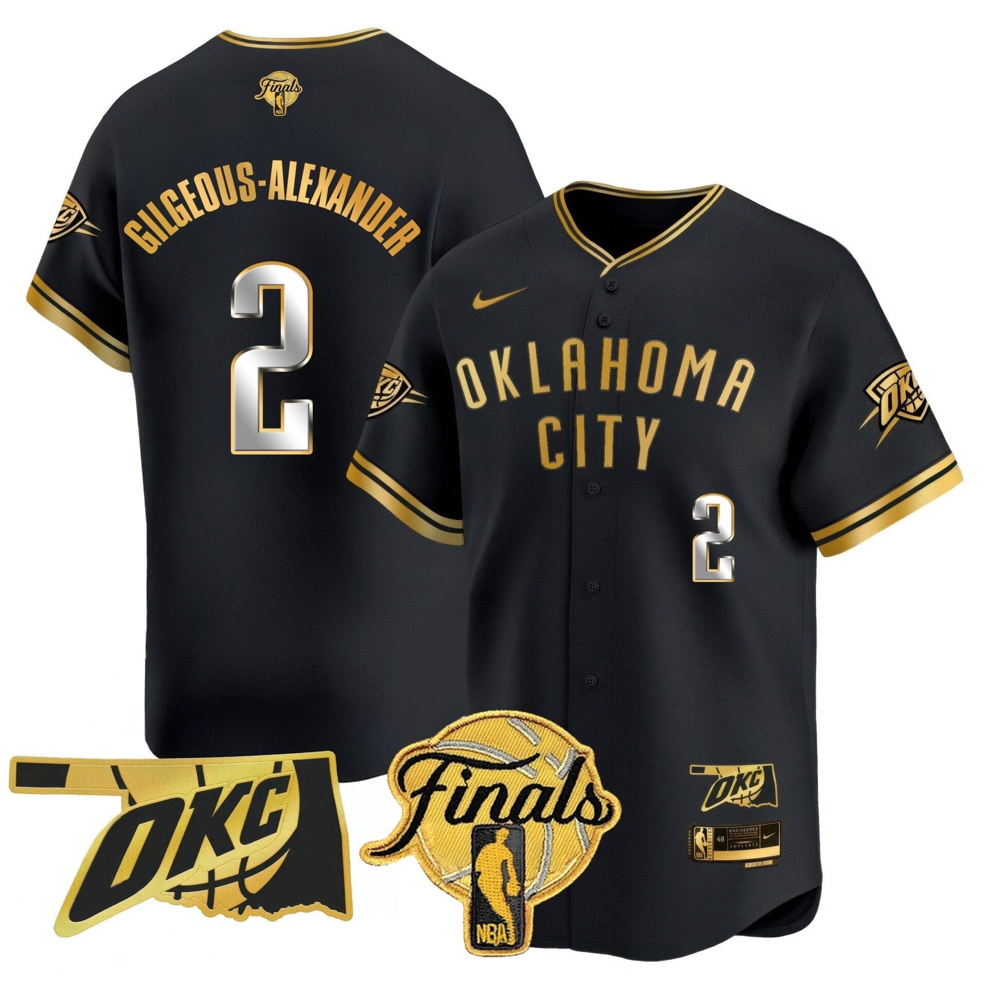 Oklahoma City Thunder Baseball Jersey - Final Patch - All Stitched - Image 19