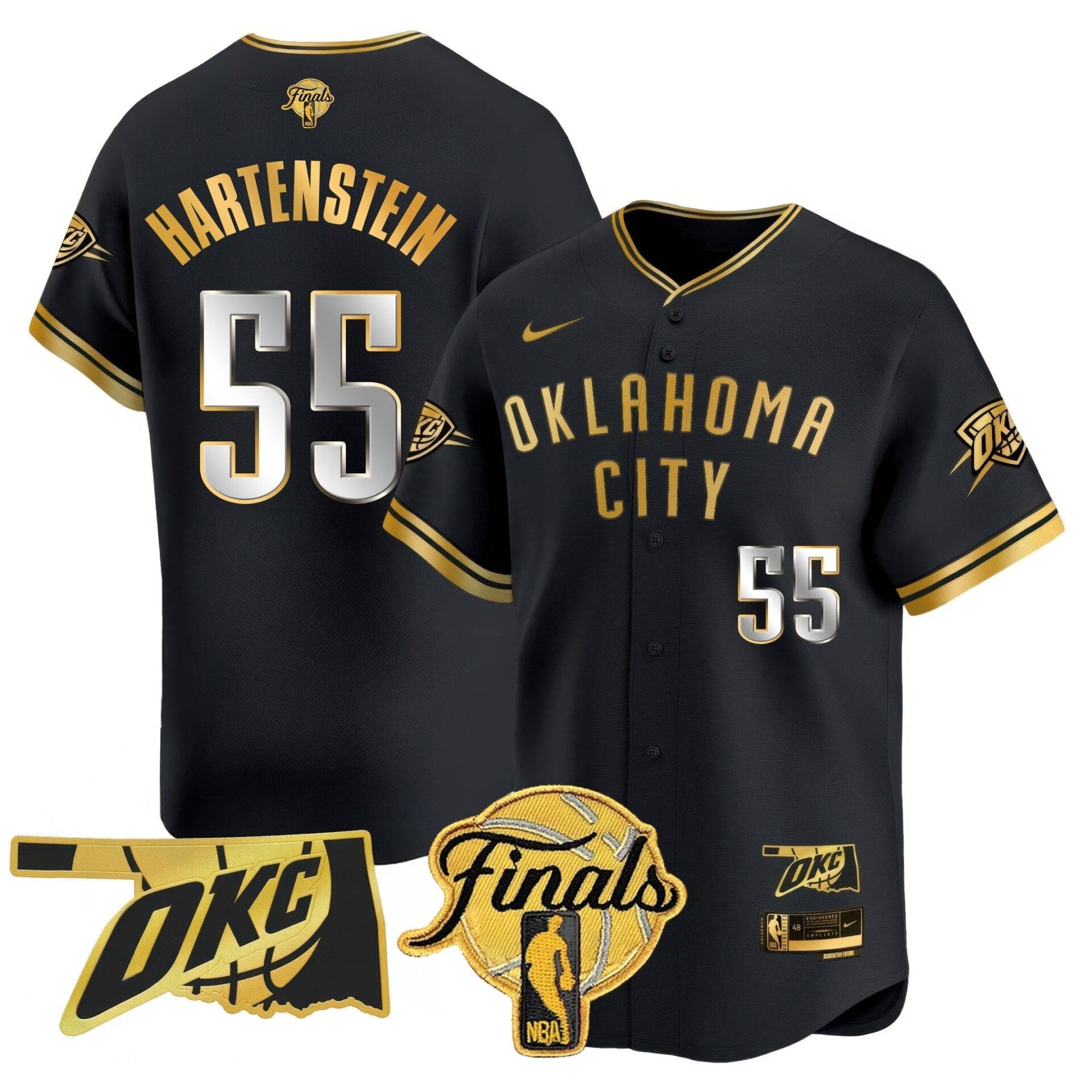 Oklahoma City Thunder Baseball Jersey - Final Patch - All Stitched - Image 20