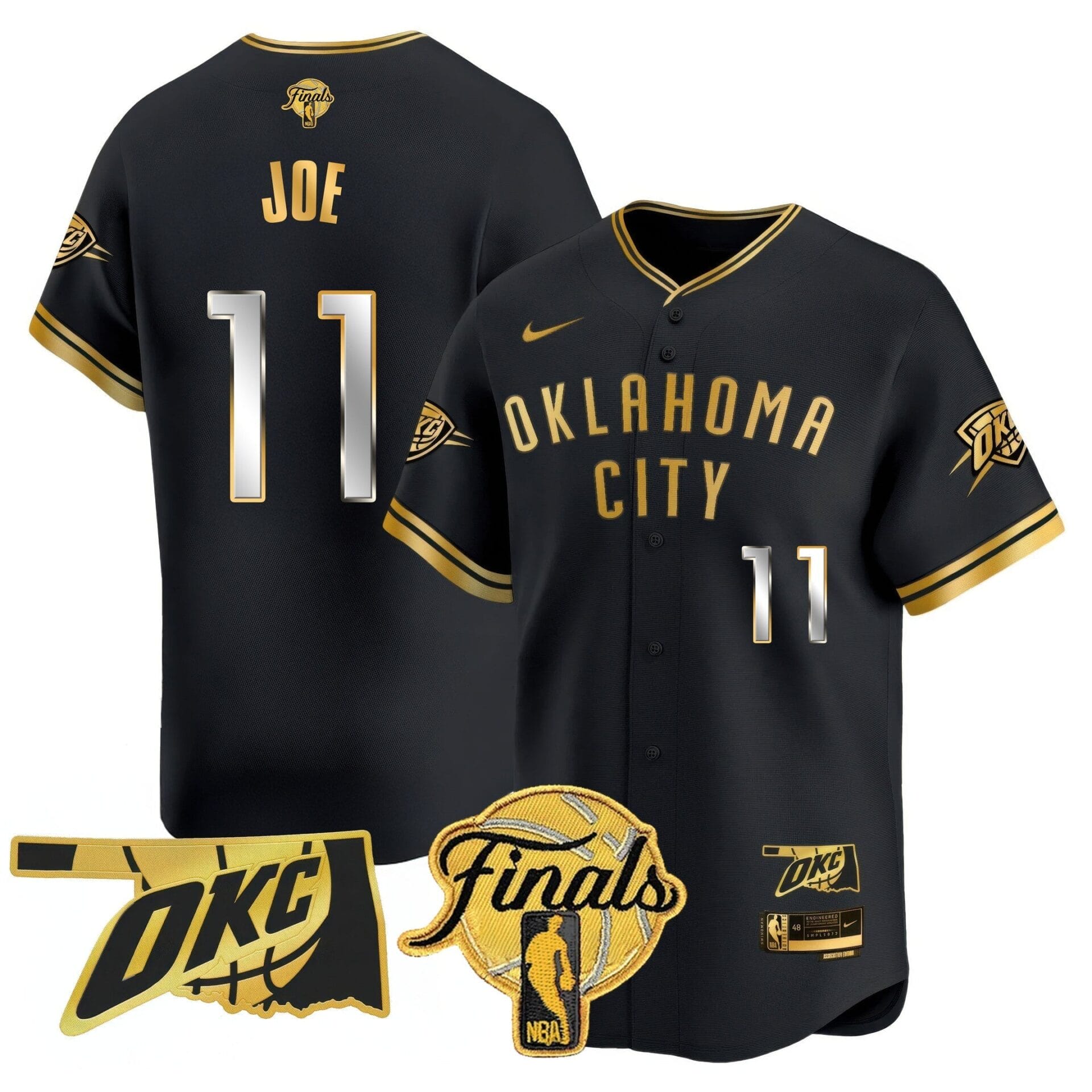 Oklahoma City Thunder Baseball Jersey - Final Patch - All Stitched - Image 22