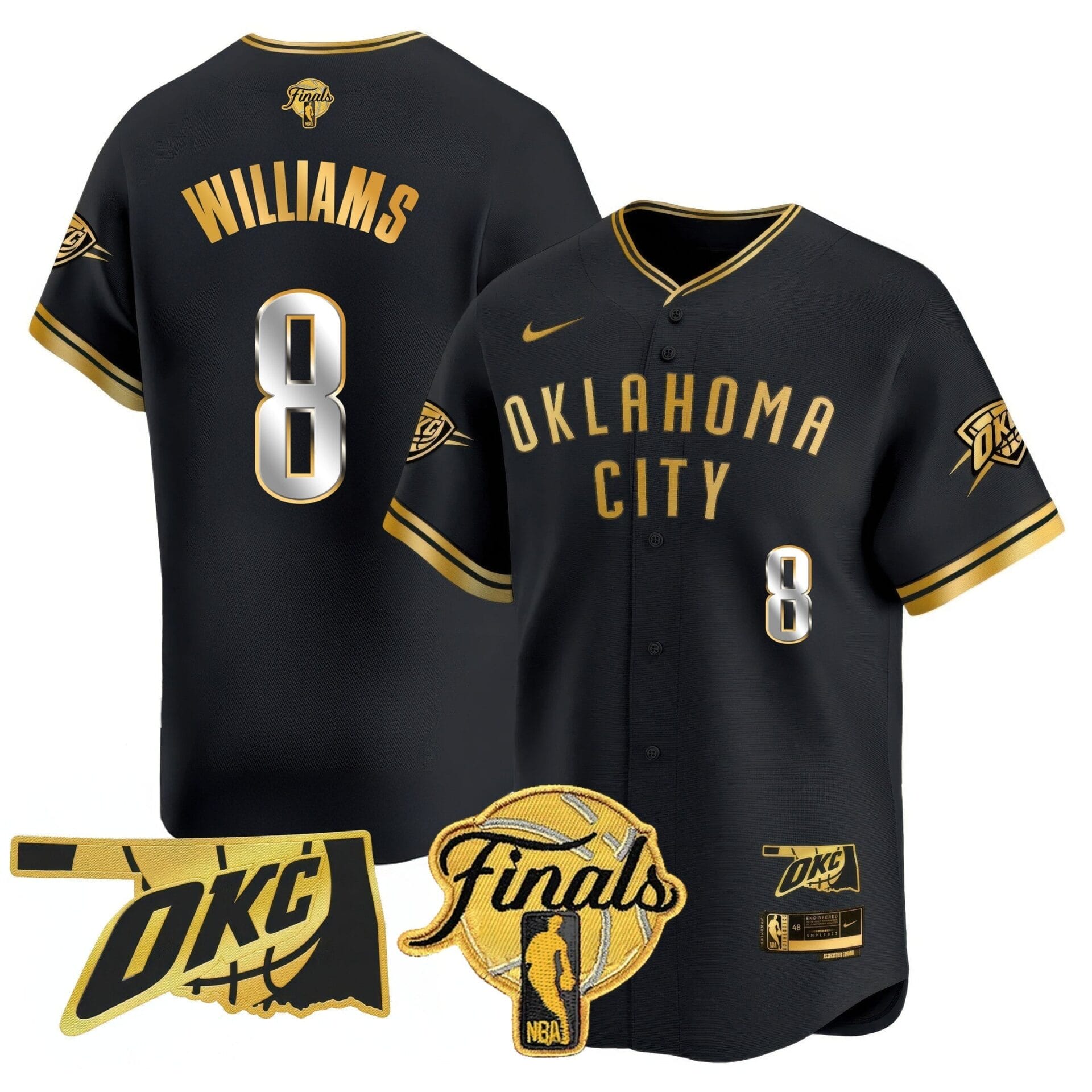 Oklahoma City Thunder Baseball Jersey - Final Patch - All Stitched - Image 23