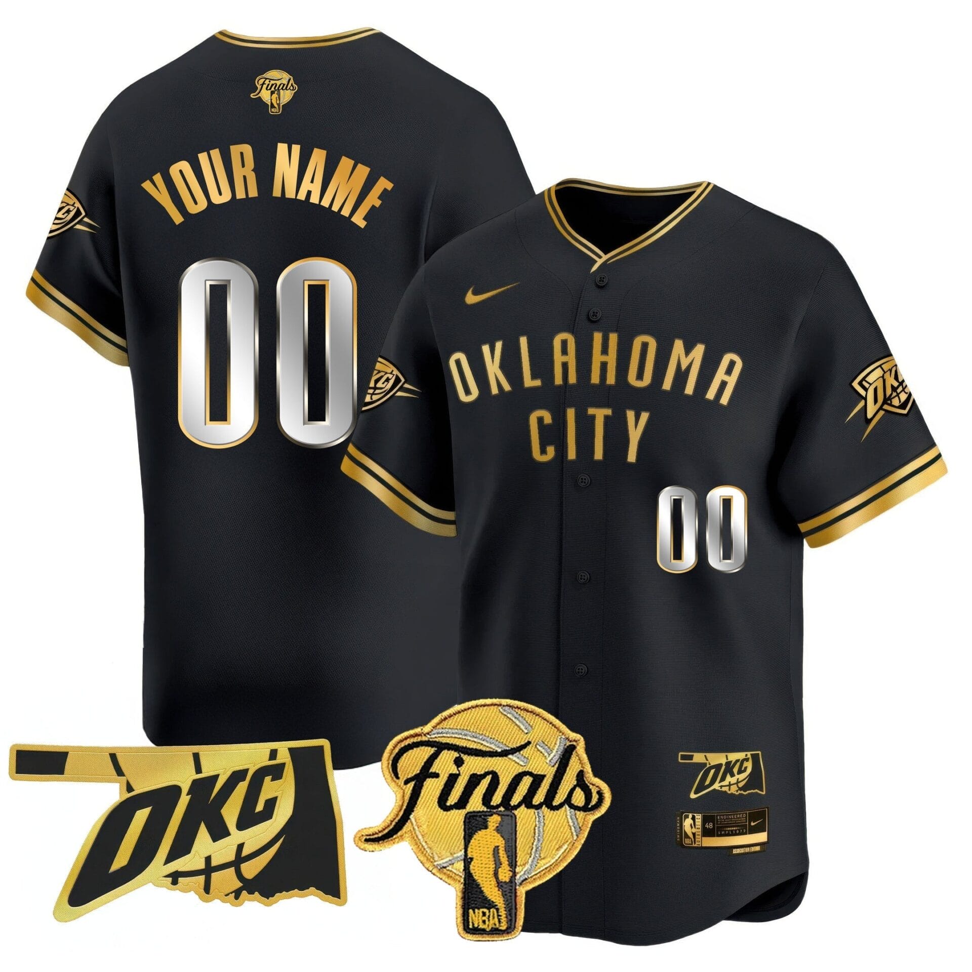 Oklahoma City Thunder Baseball Jersey - Final Patch - All Stitched - Image 24