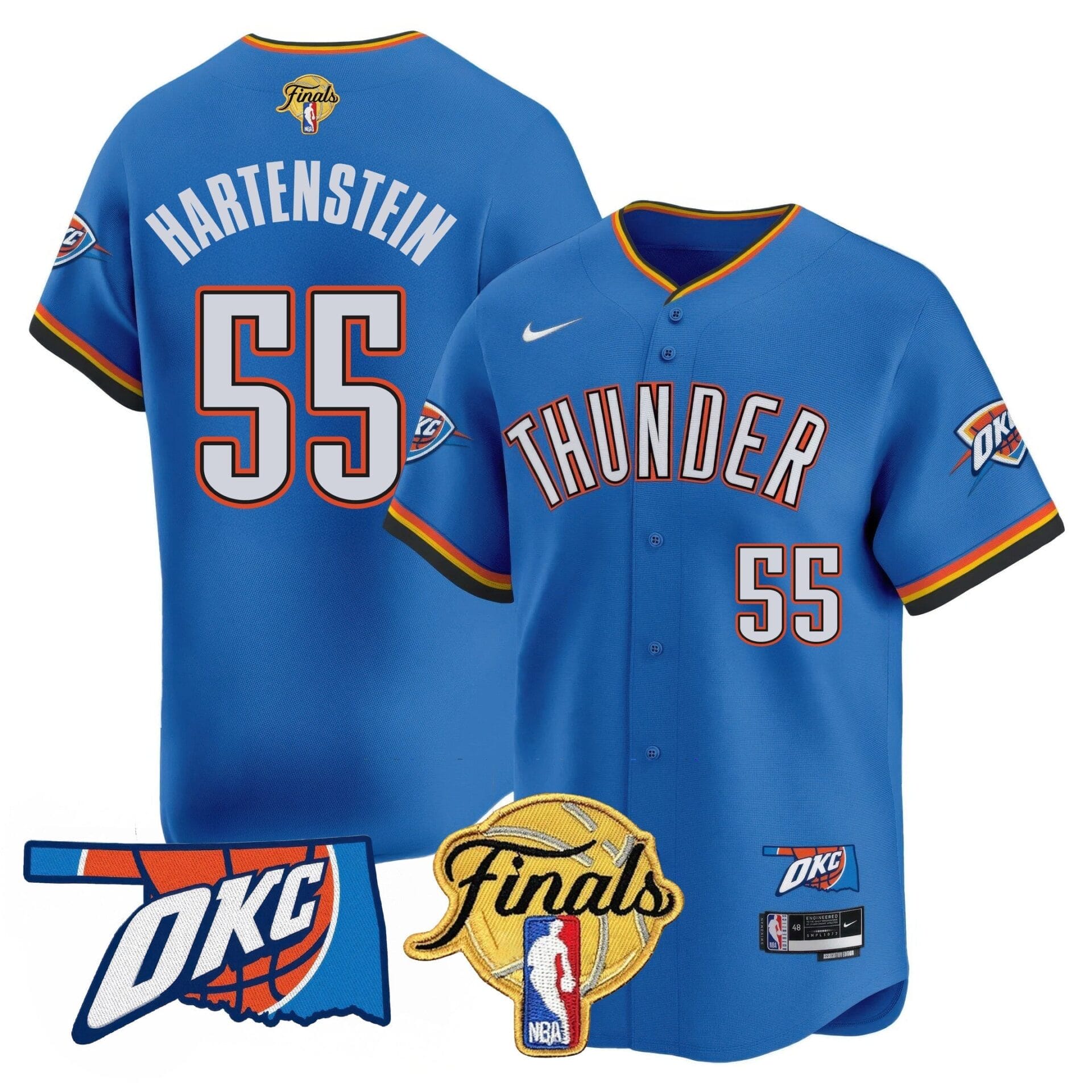 Oklahoma City Thunder Baseball Jersey - Final Patch - All Stitched - Image 28