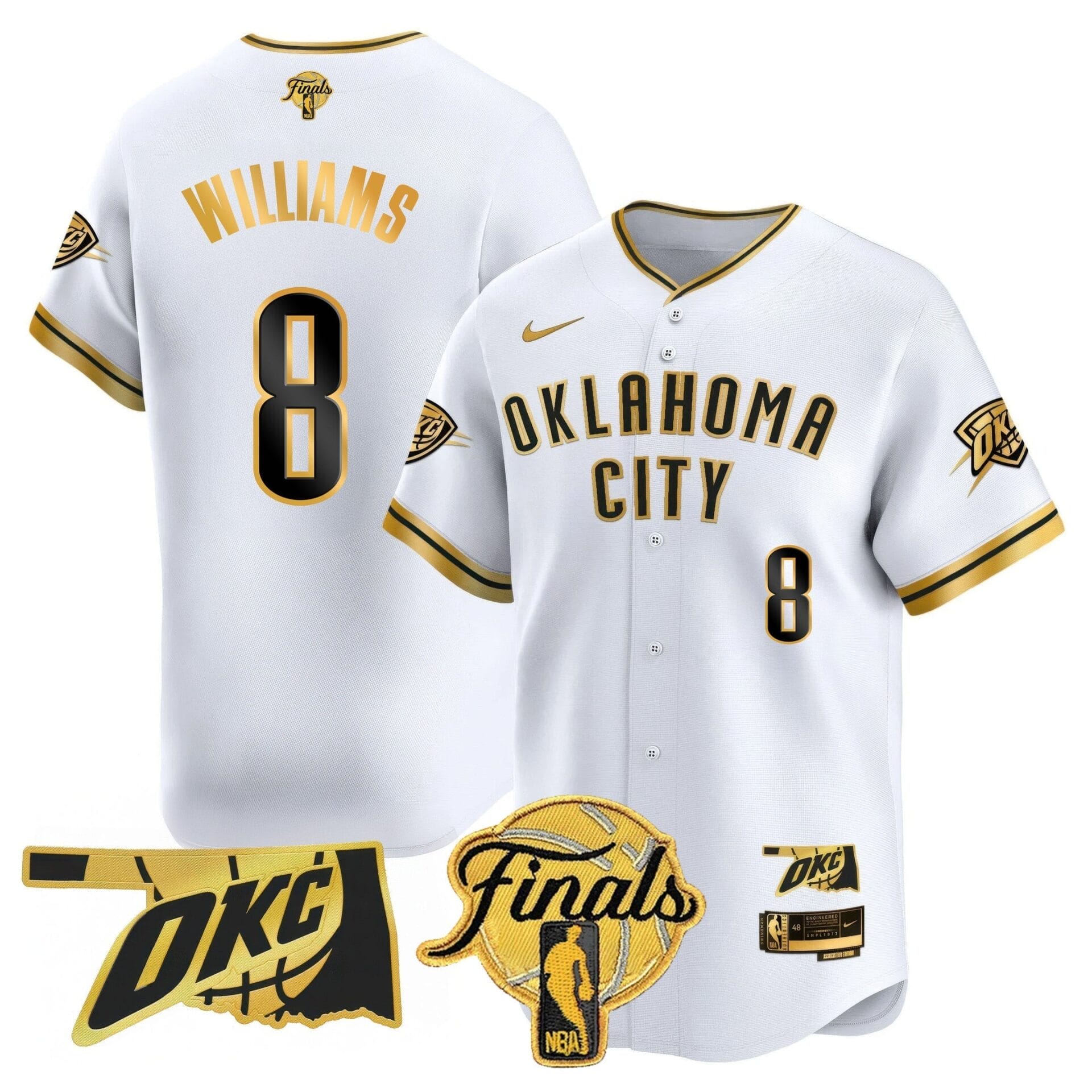 Oklahoma City Thunder Baseball Jersey - Final Patch - All Stitched - Image 36