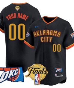 Alternative view of Oklahoma City Thunder Baseball Custom Jersey - Final Patch - All Stitched