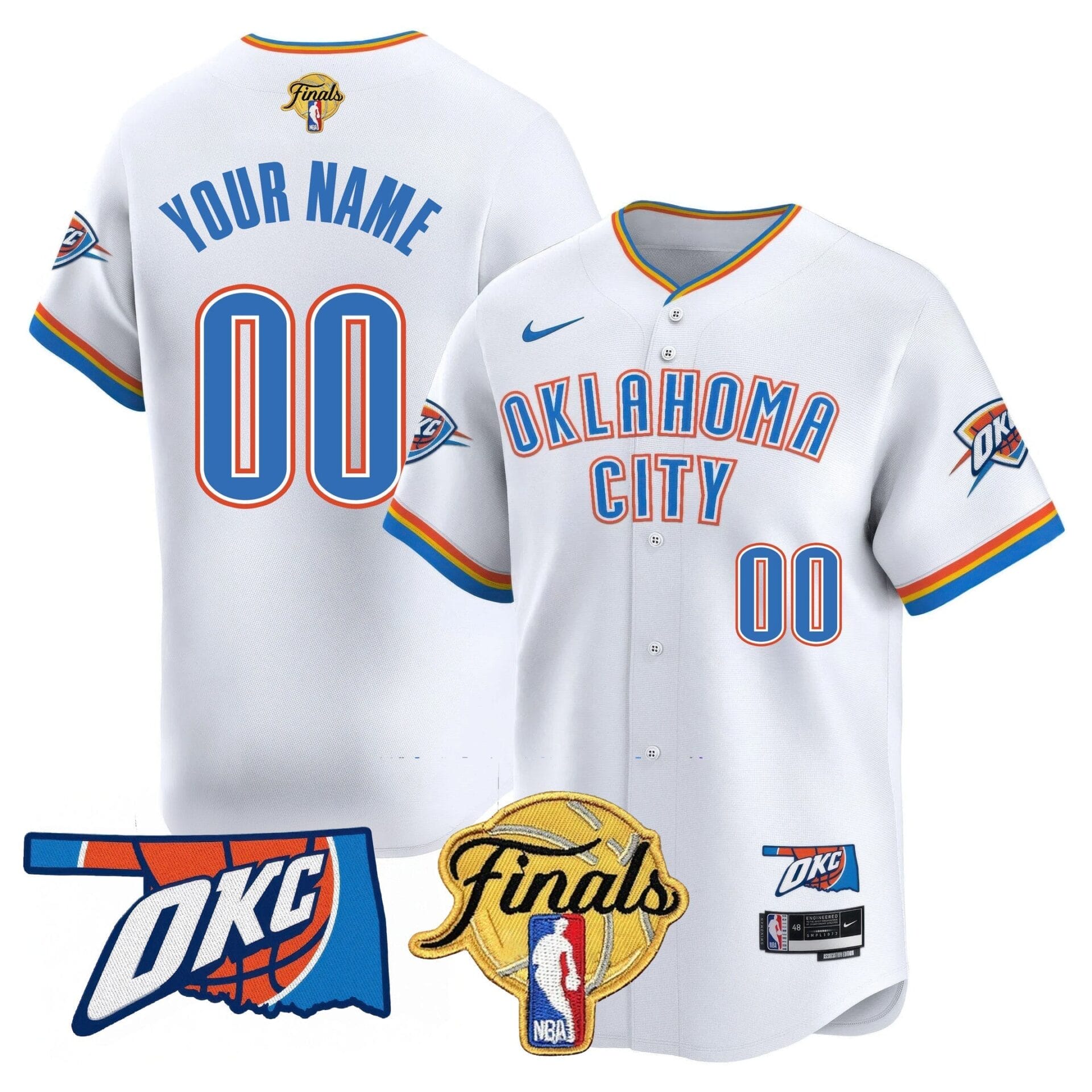 Oklahoma City Thunder Baseball Custom Jersey - Final Patch - All Stitched - Image 2
