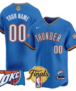 Oklahoma City Thunder Baseball Custom Jersey - Final Patch - All Stitched