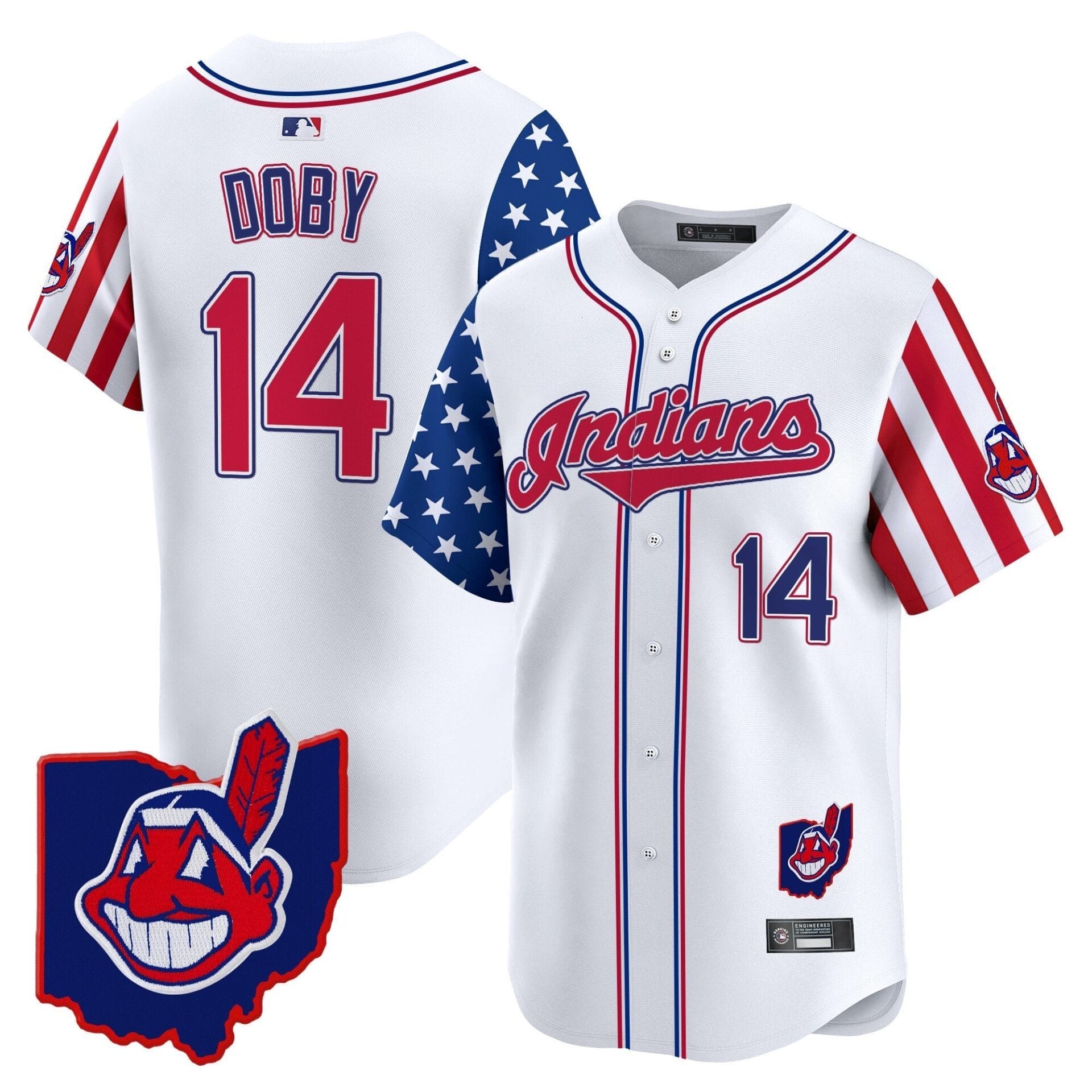 Cleveland Indians 2025 Independence Day Vapor Premier Limited Jersey - All Stitched - Image 4