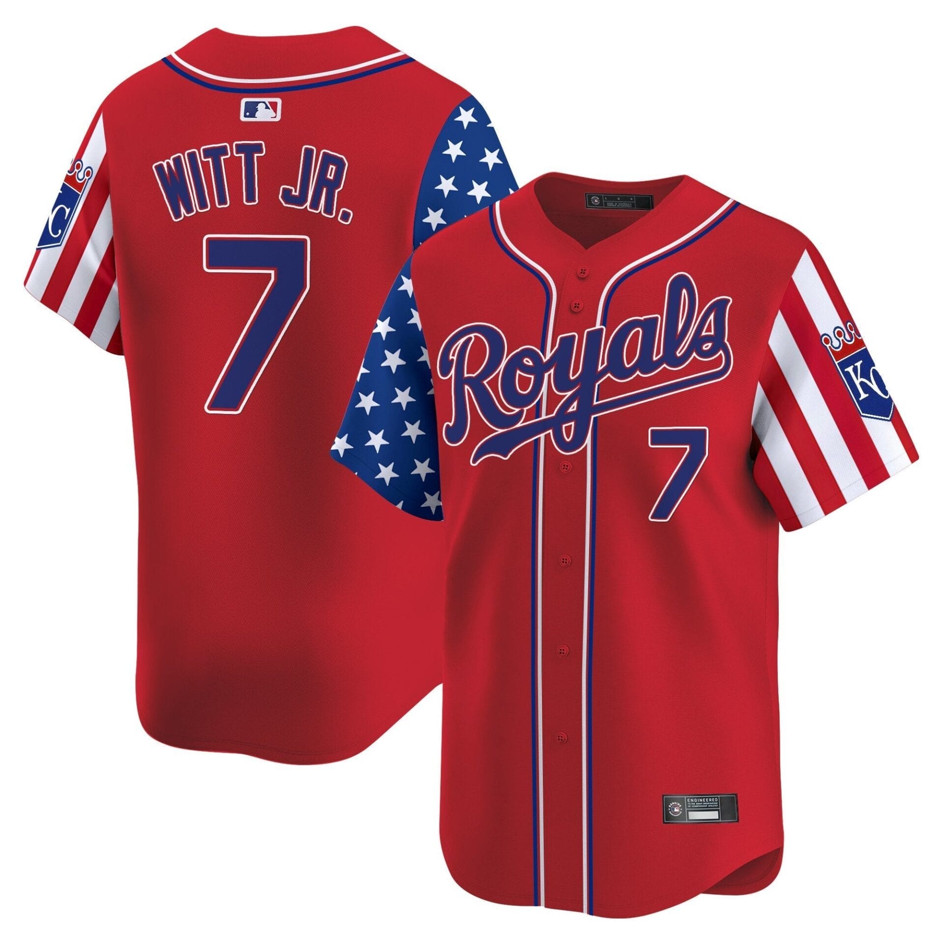 Kansas City Royals 2025 Independence Day Vapor Premier Limited Jersey - All Stitched - Image 10