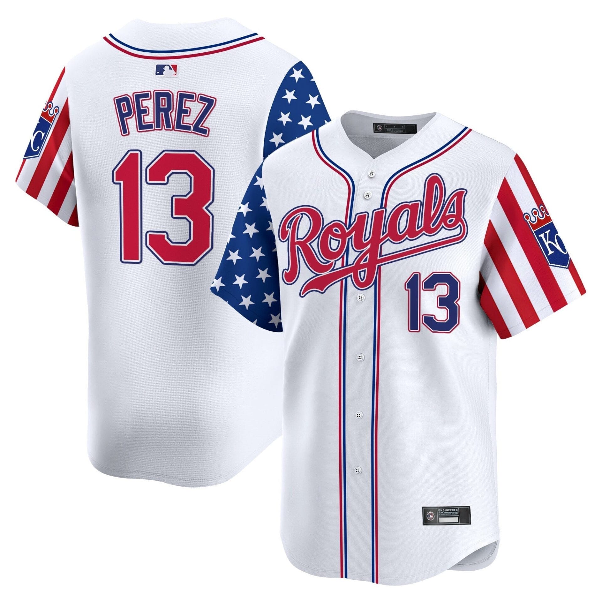 Kansas City Royals 2025 Independence Day Vapor Premier Limited Jersey - All Stitched - Image 5