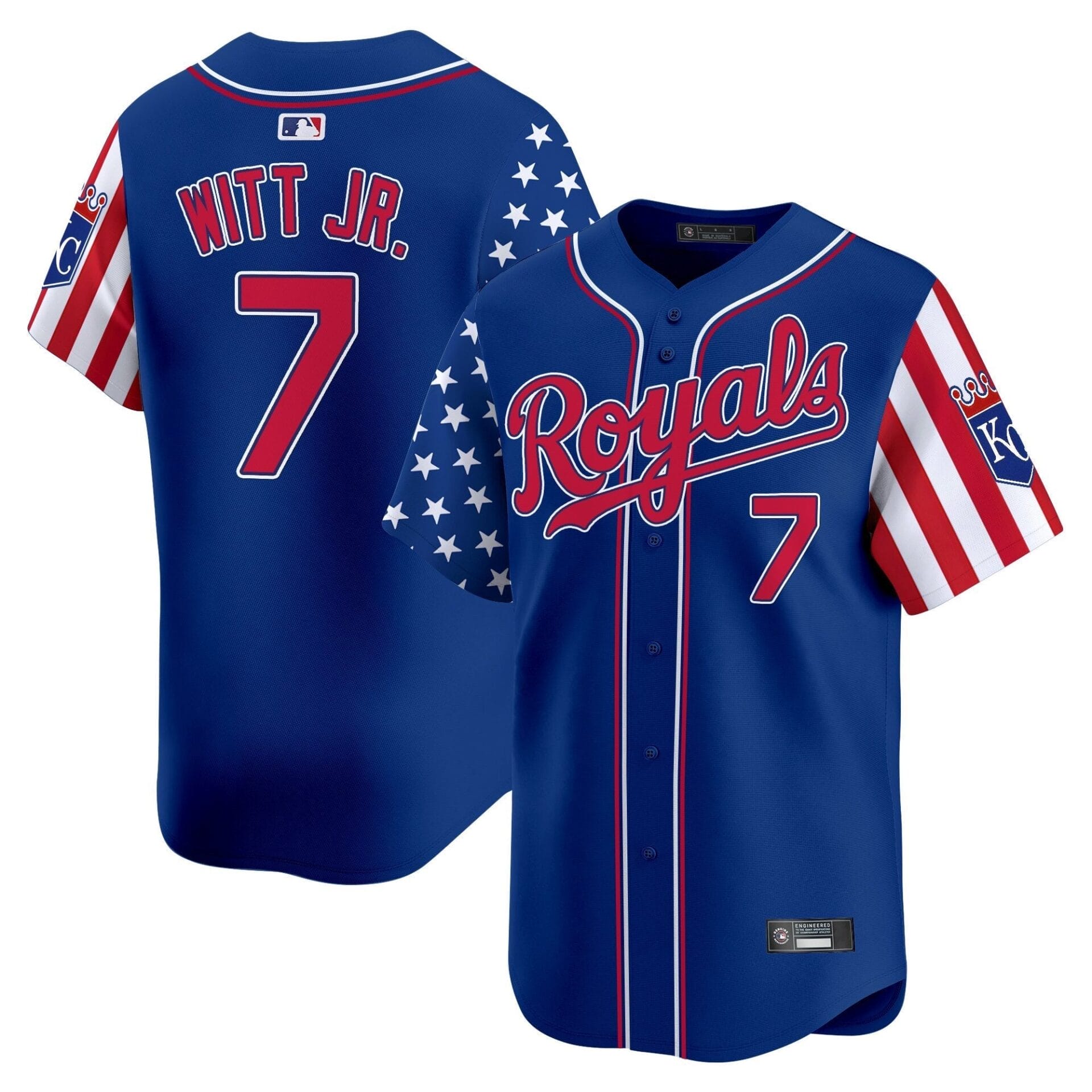 Kansas City Royals 2025 Independence Day Vapor Premier Limited Jersey - All Stitched - Image 19