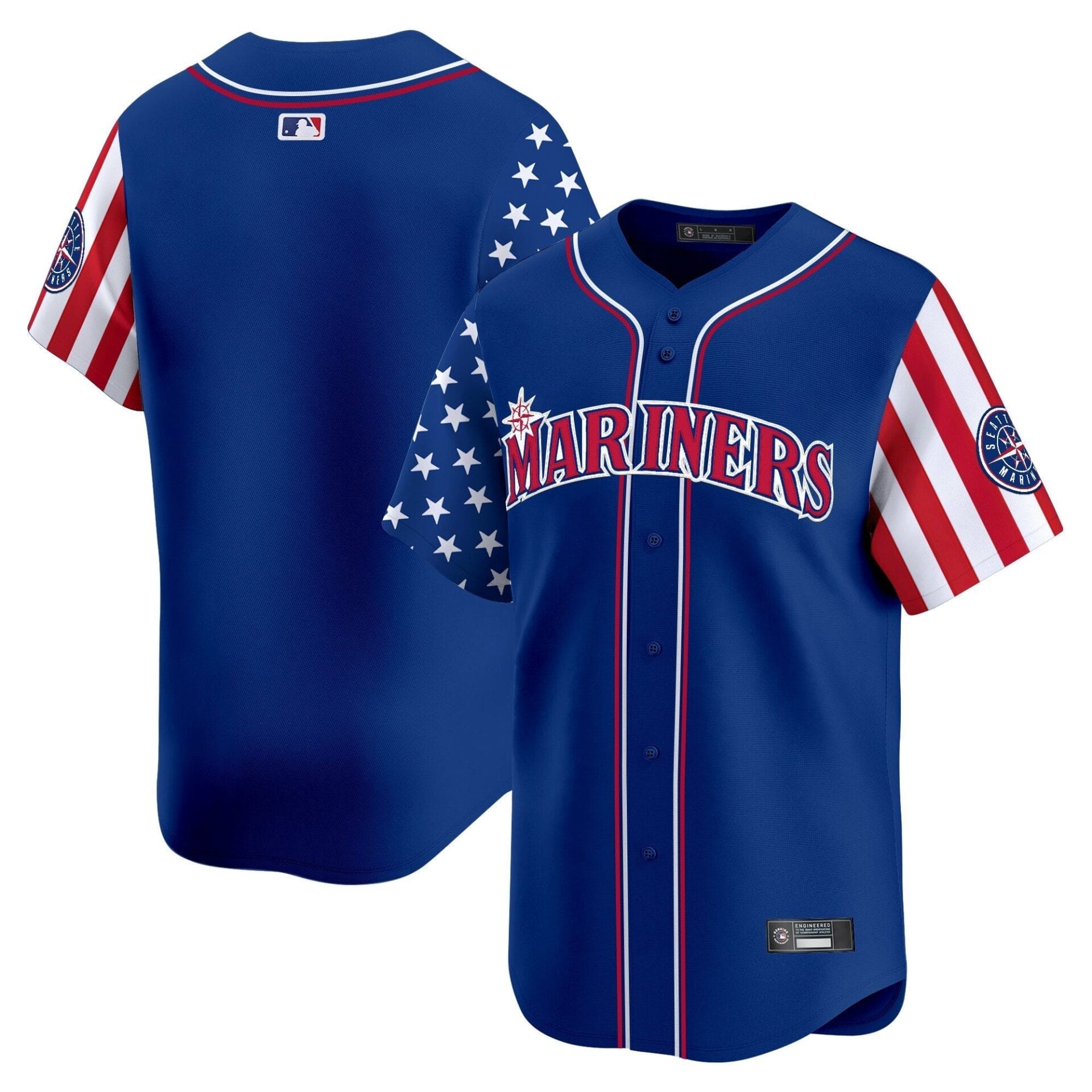 Seattle Mariners 2025 Independence Day Vapor Premier Limited Jersey - All Stitched - Image 27