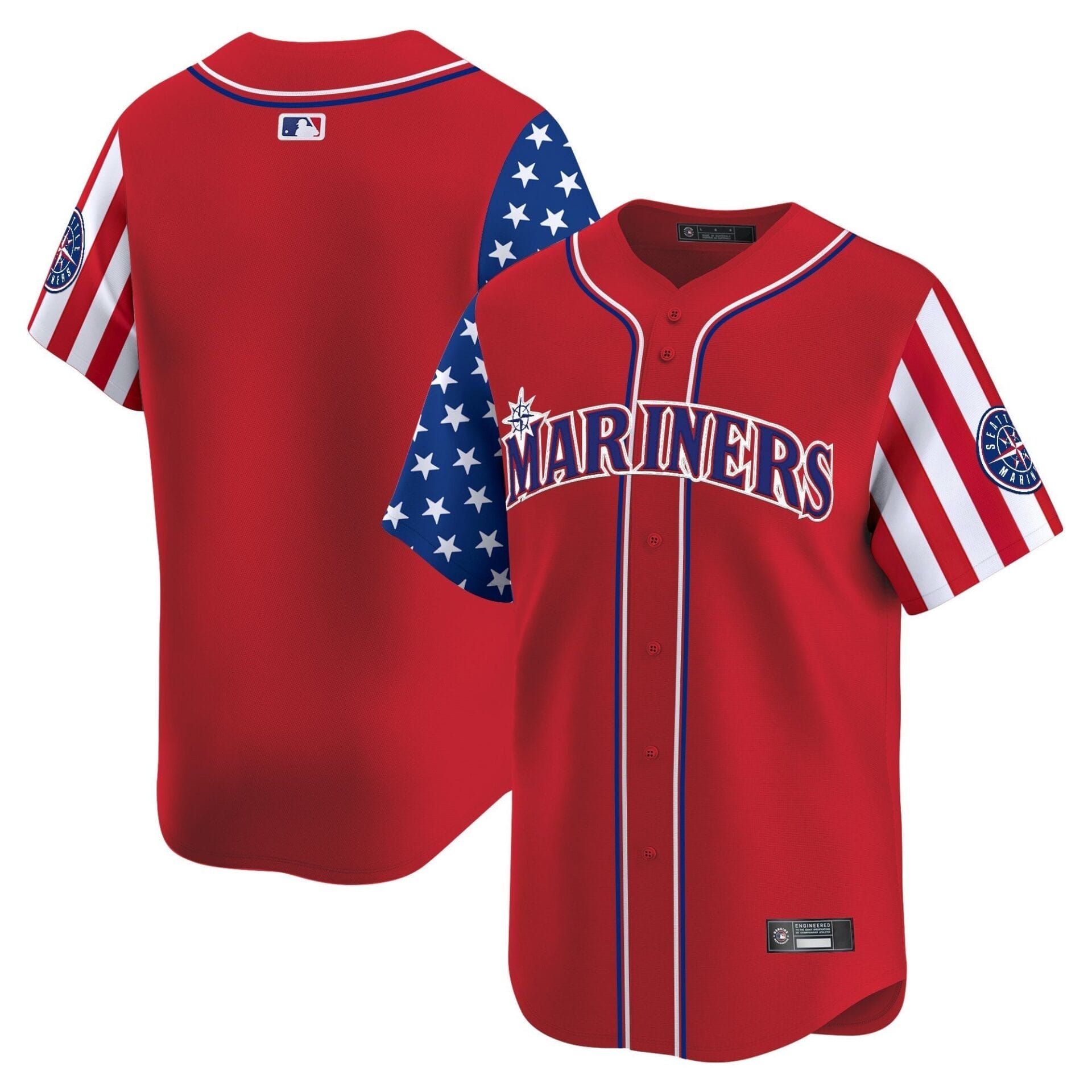 Seattle Mariners 2025 Independence Day Vapor Premier Limited Jersey - All Stitched - Image 18