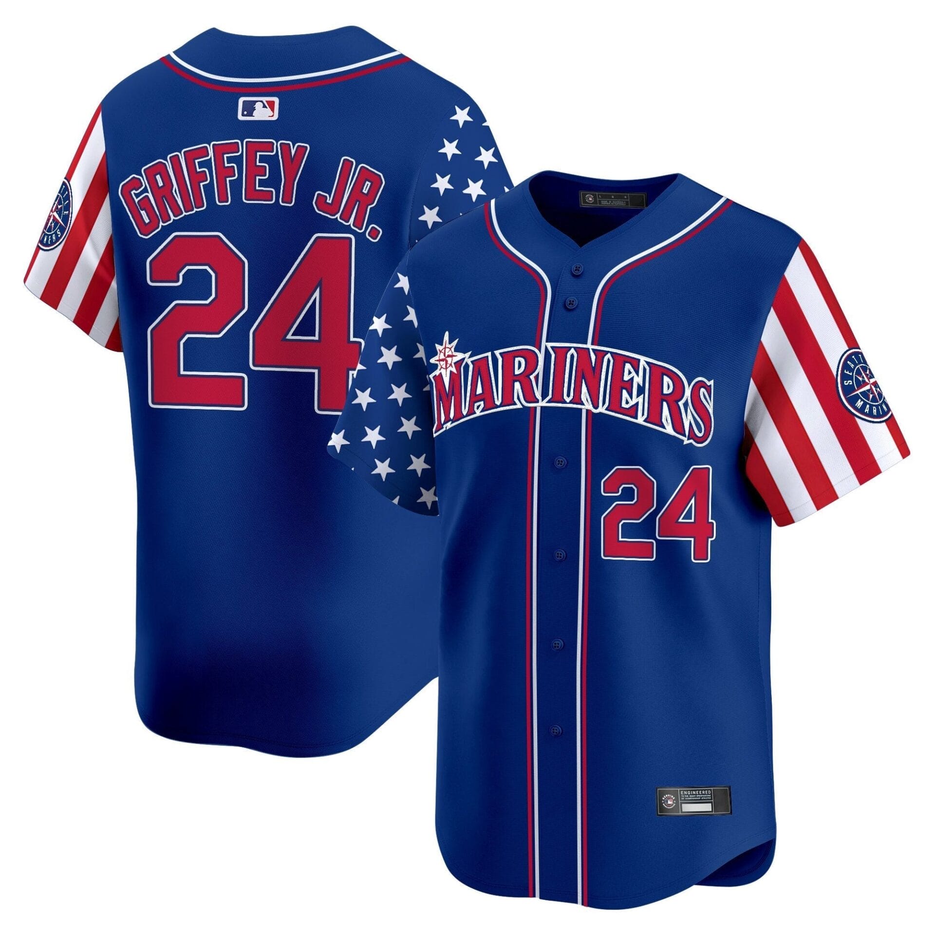 Seattle Mariners 2025 Independence Day Vapor Premier Limited Jersey - All Stitched - Image 25
