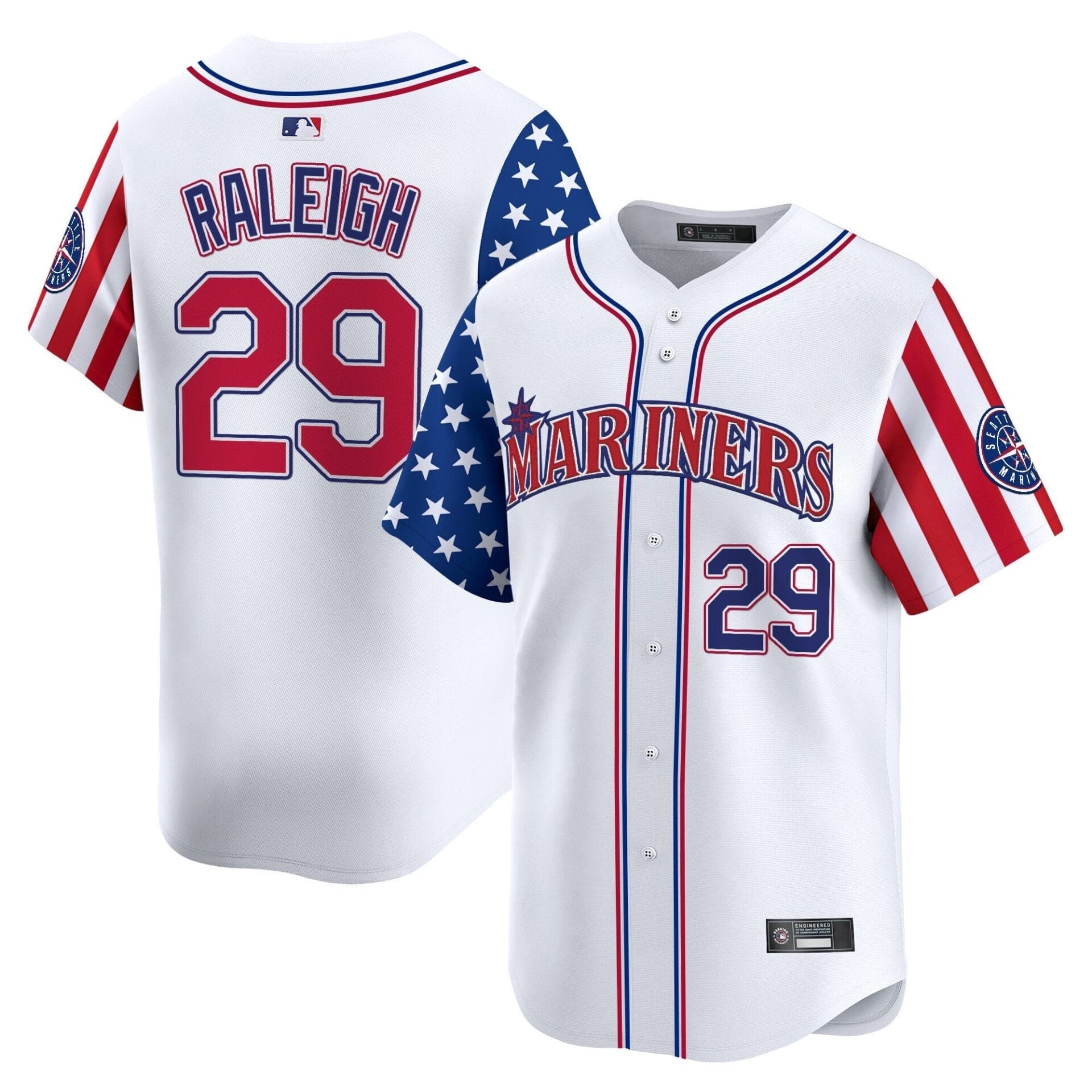 Seattle Mariners 2025 Independence Day Vapor Premier Limited Jersey - All Stitched - Image 5