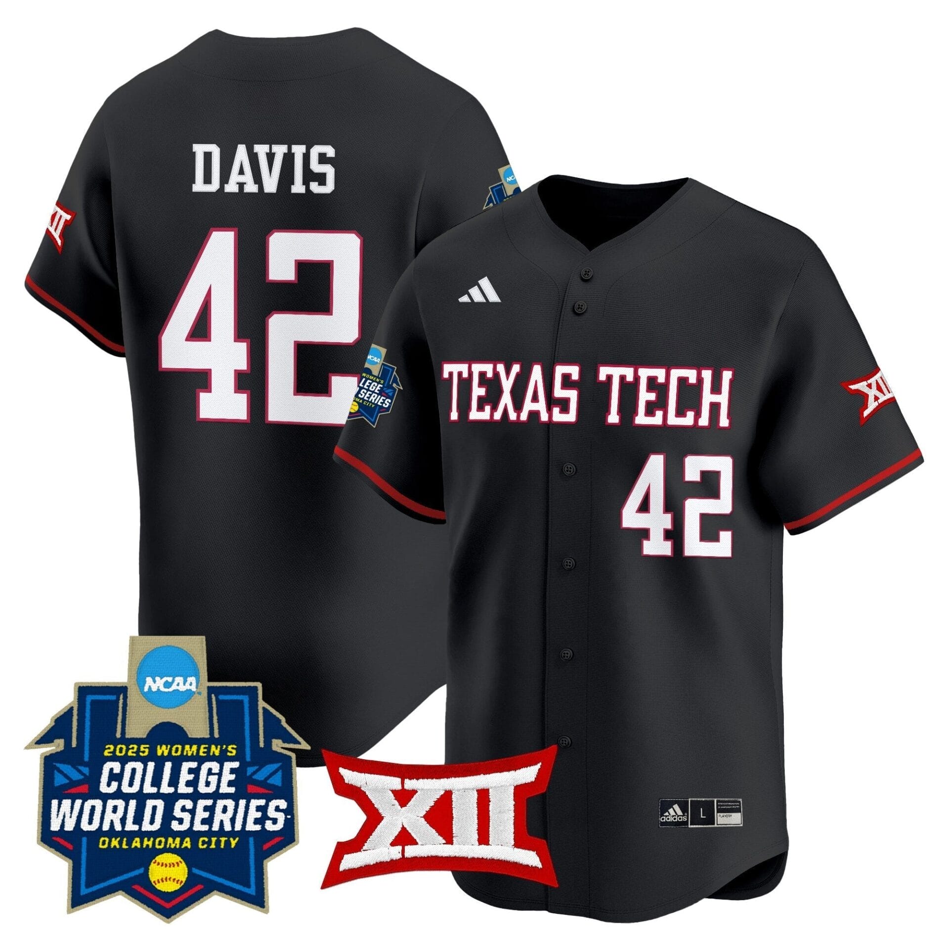 Texas Tech Red Raiders Softball 2025 World Series (WCWS) Vapor Premier Limited Jersey - All Stitched - Image 22
