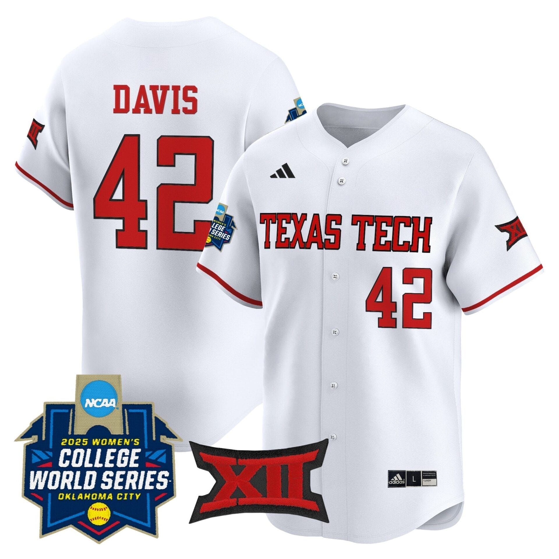 Texas Tech Red Raiders Softball 2025 World Series (WCWS) Vapor Premier Limited Jersey - All Stitched - Image 12