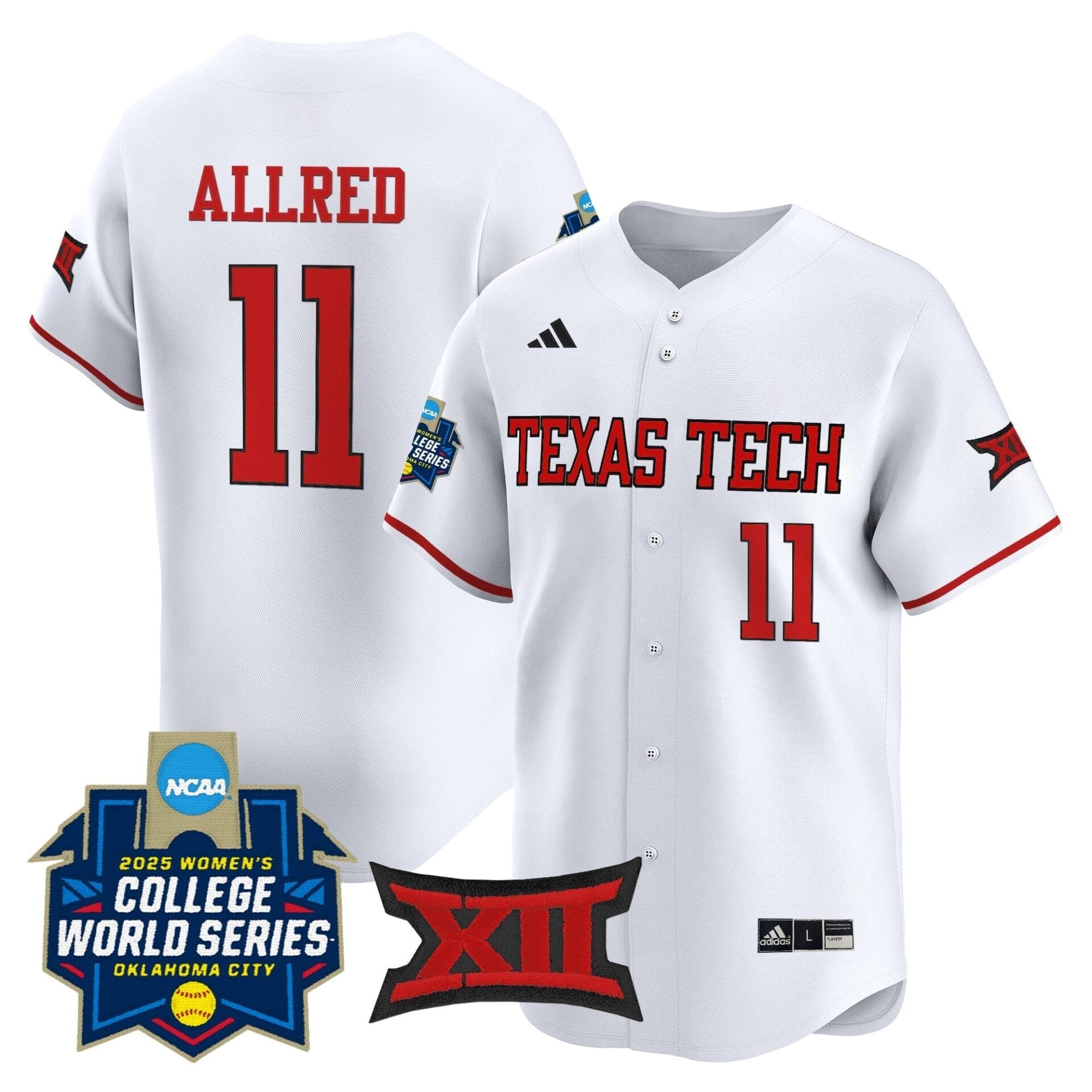 Texas Tech Red Raiders Softball 2025 World Series (WCWS) Vapor Premier Limited Jersey - All Stitched - Image 15
