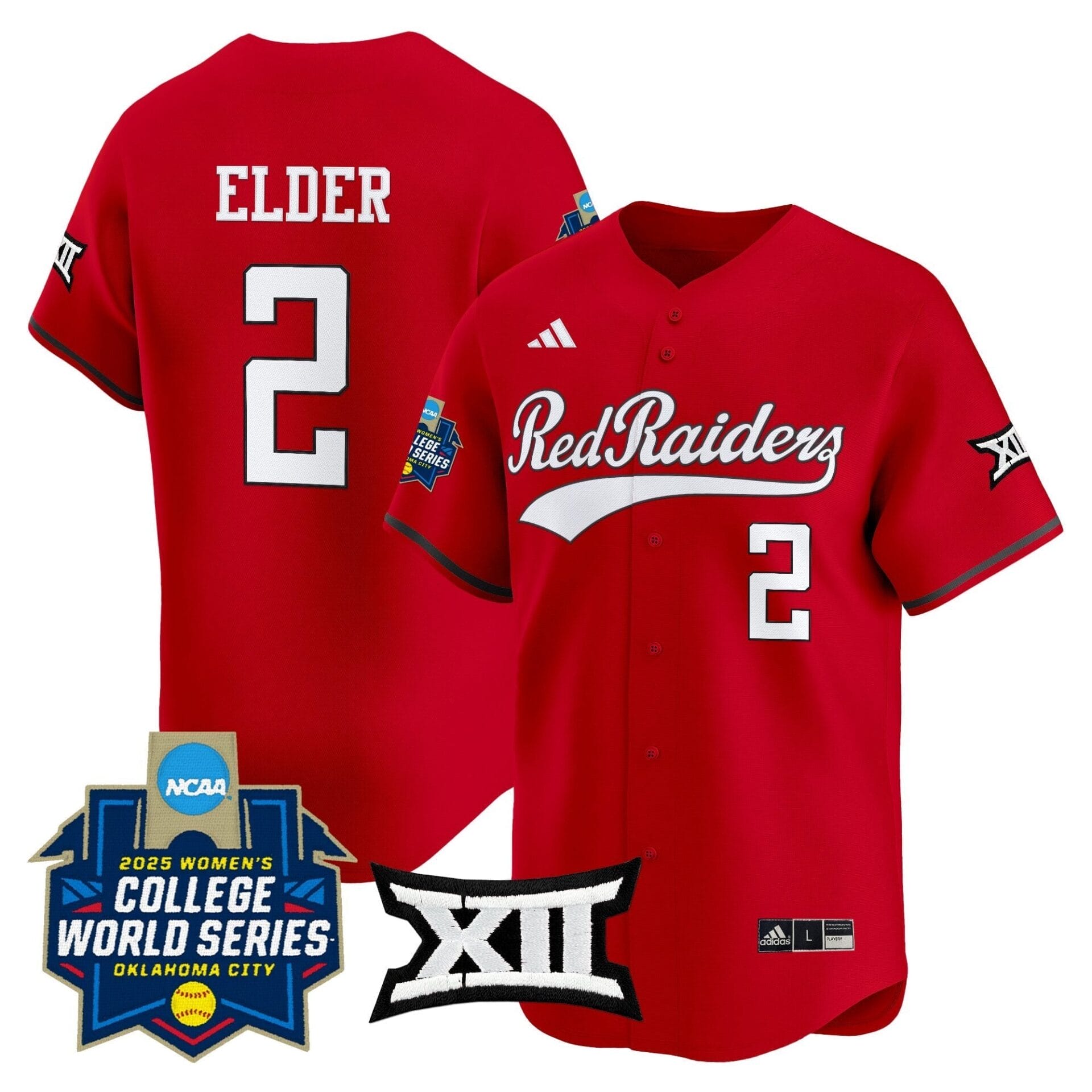 Texas Tech Red Raiders Softball 2025 World Series (WCWS) Vapor Premier Limited Jersey - All Stitched - Image 9