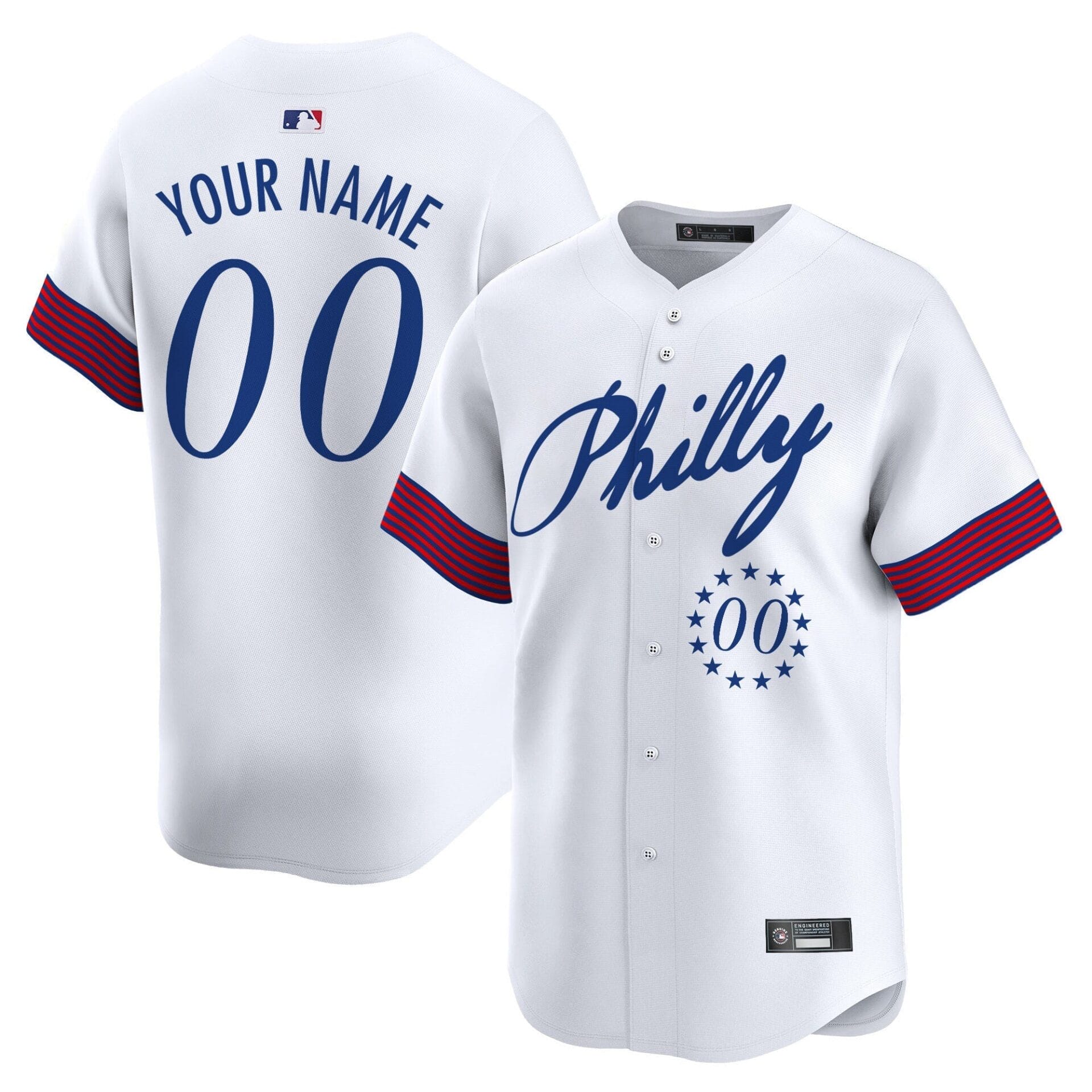 Philadelphia Phillies 2025 Independence Day Vapor Premier Limited Custom Jersey V2 - All Stitched - Image 2