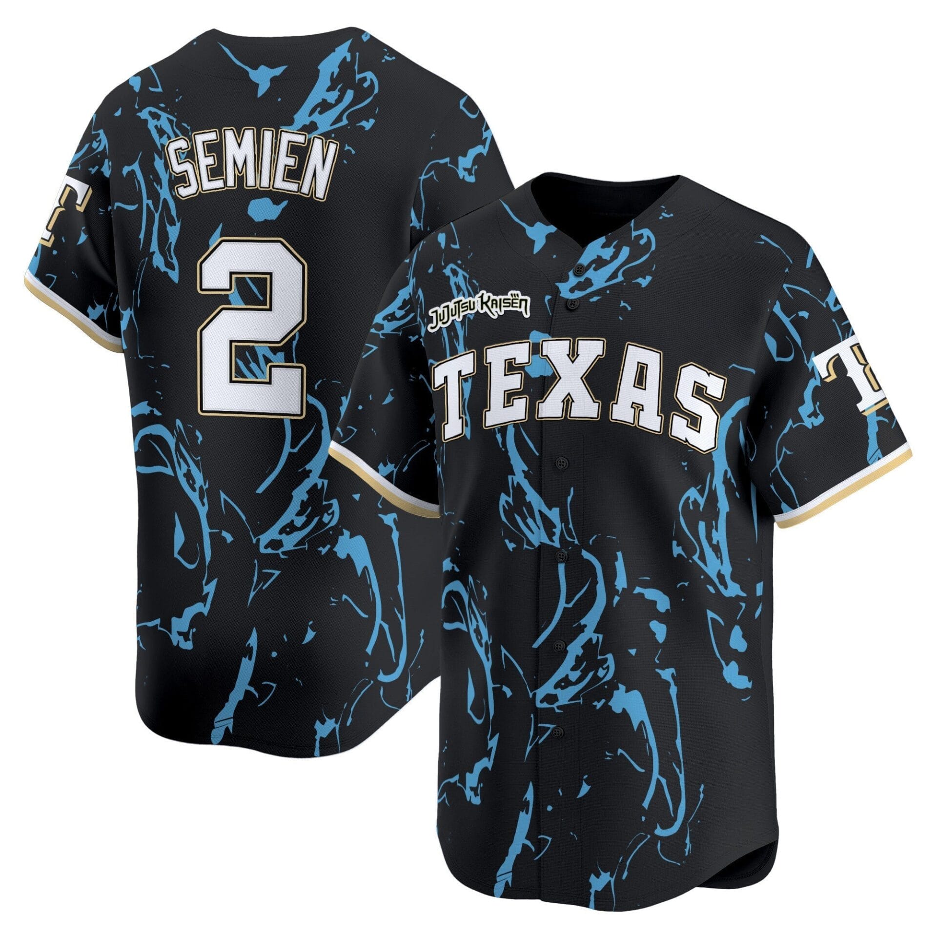 Texas Rangers x Jujutsu Kaisen Vapor Premier Limited Jersey - All Stitched - Image 4