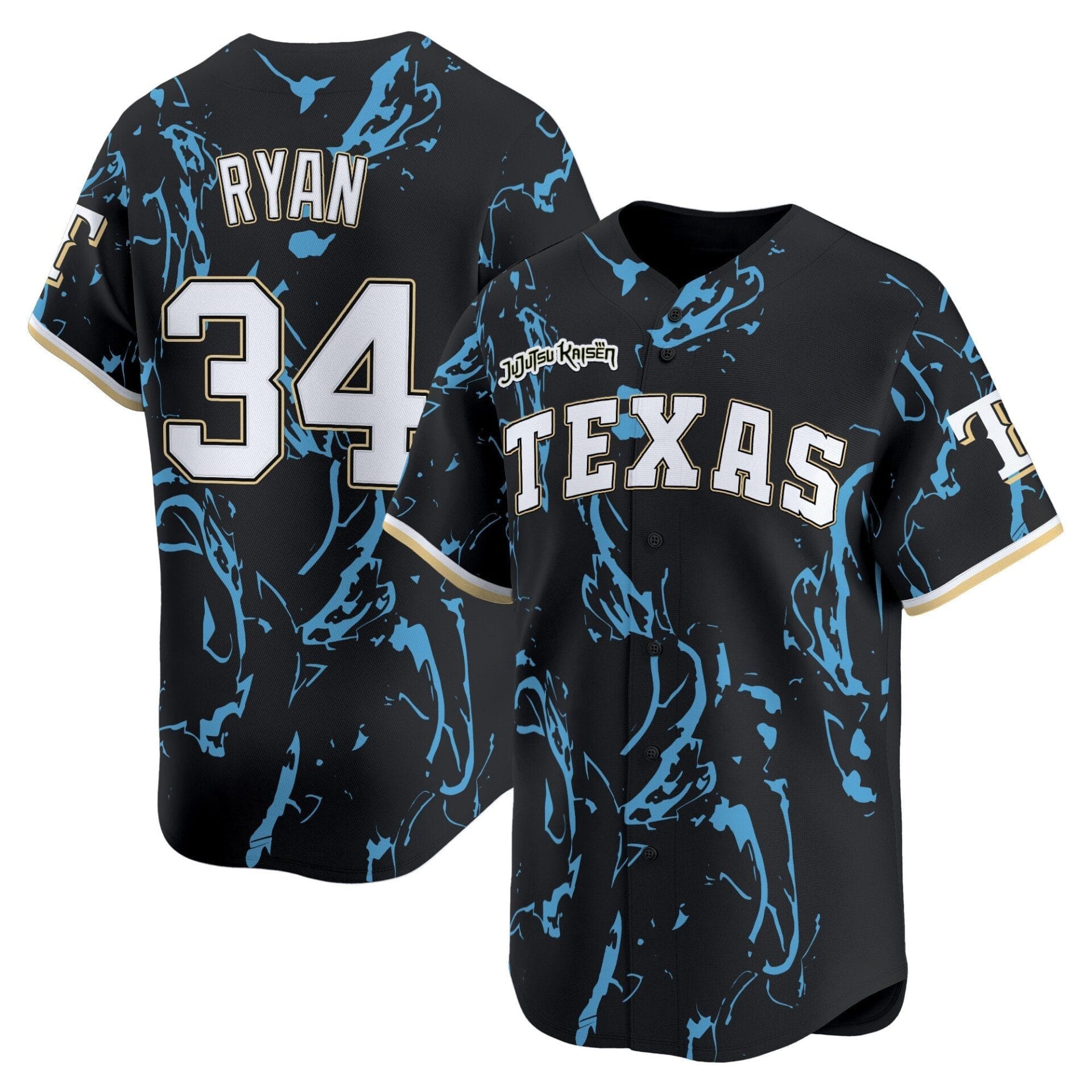 Texas Rangers x Jujutsu Kaisen Vapor Premier Limited Jersey - All Stitched - Image 3
