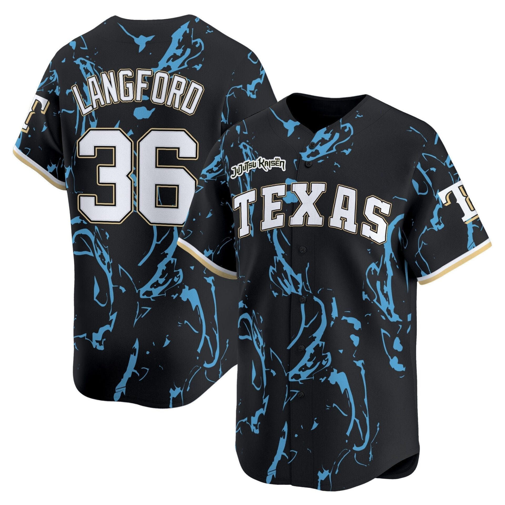 Texas Rangers x Jujutsu Kaisen Vapor Premier Limited Jersey - All Stitched - Image 8
