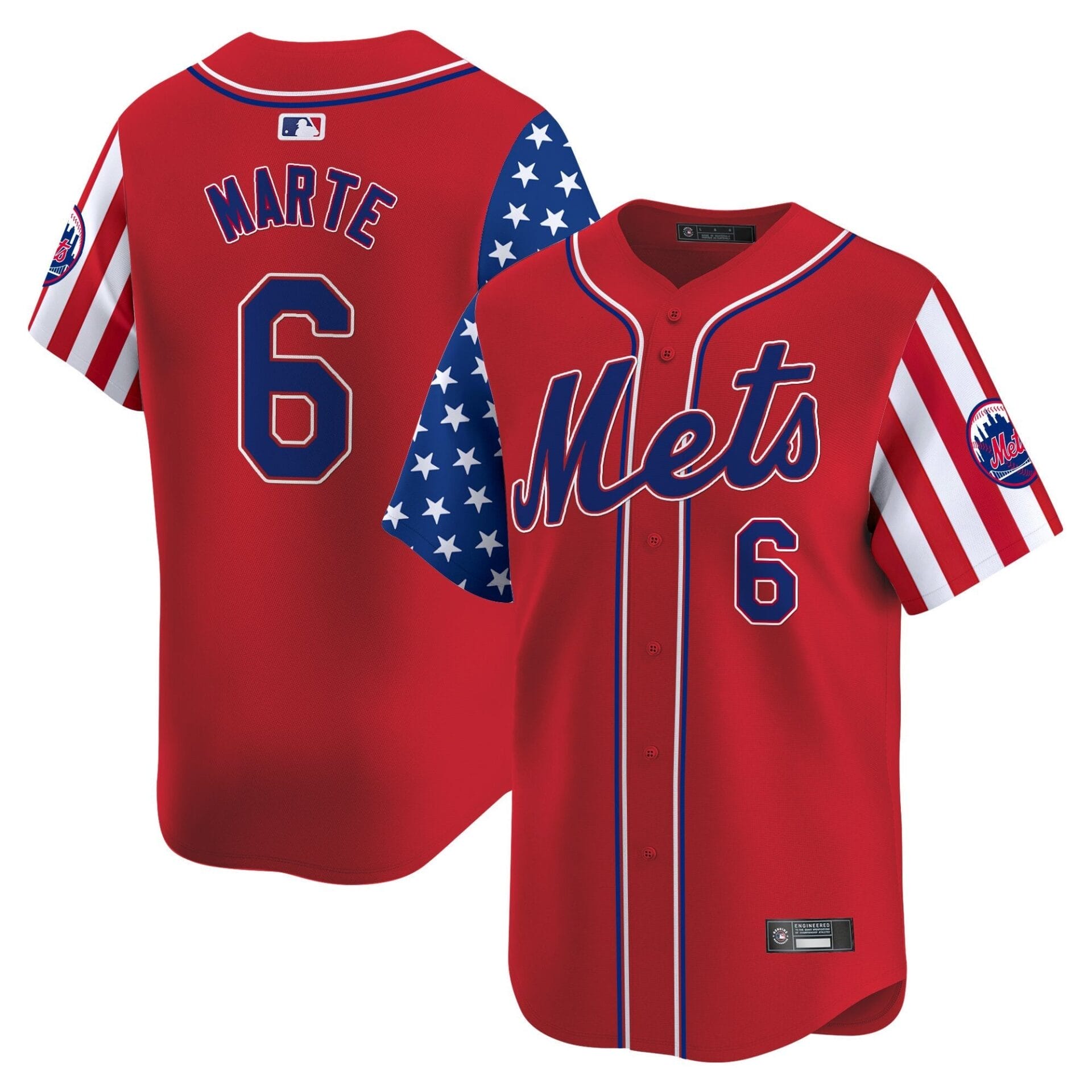 New York Mets 2025 Independence Day Vapor Premier Limited Jersey - All Stitched - Image 13
