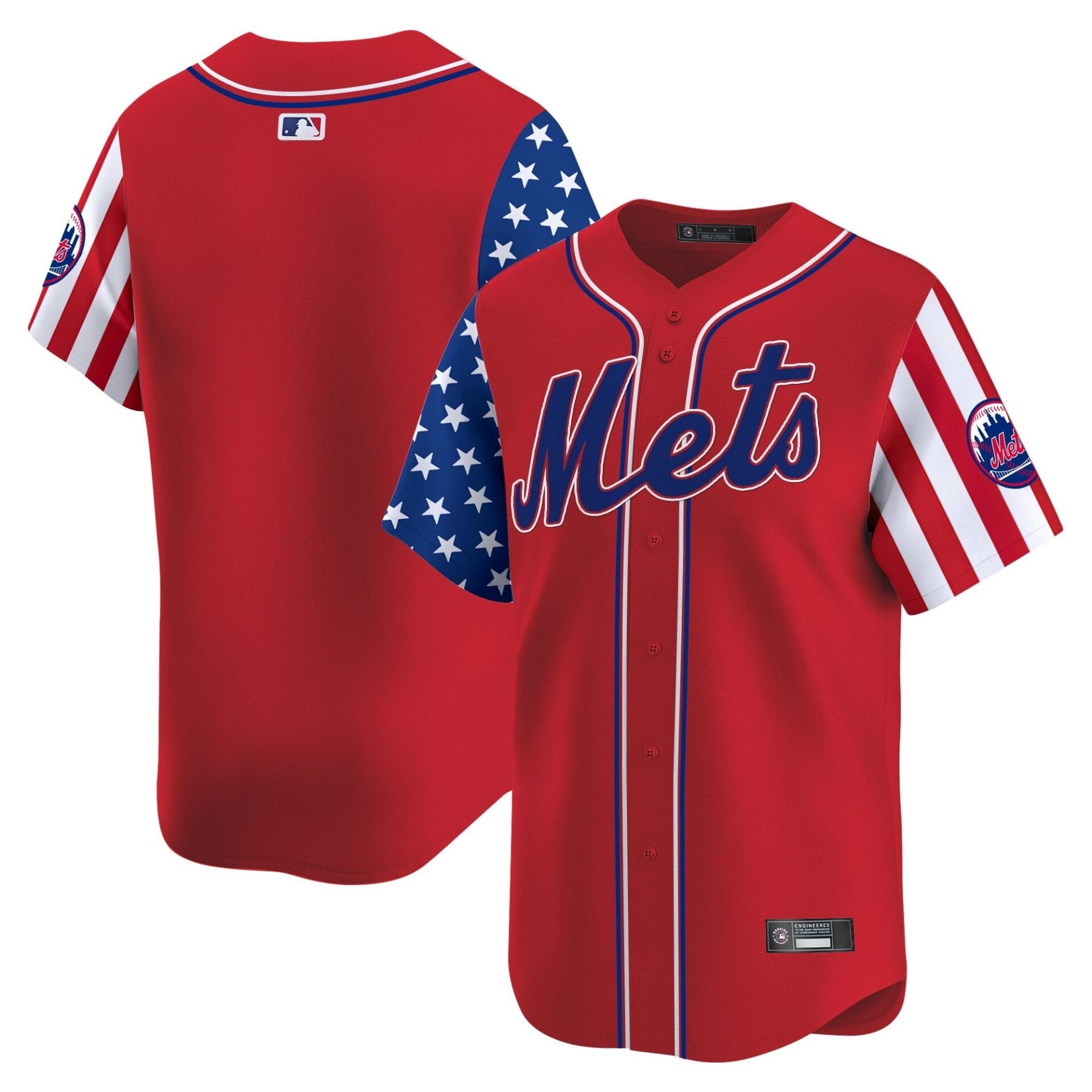 New York Mets 2025 Independence Day Vapor Premier Limited Jersey - All Stitched - Image 18