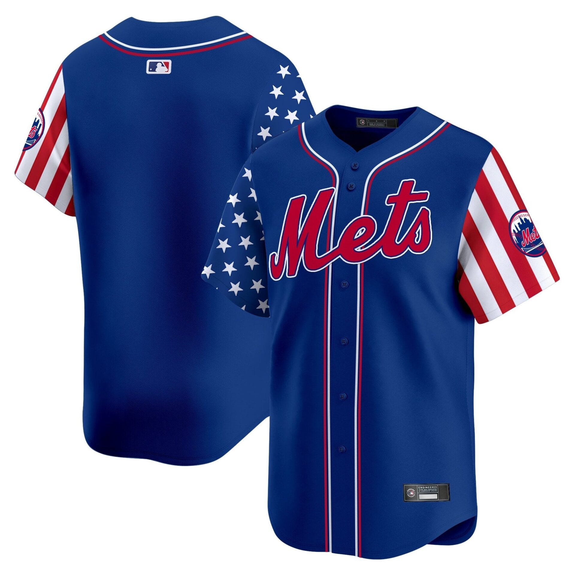 New York Mets 2025 Independence Day Vapor Premier Limited Jersey - All Stitched - Image 27