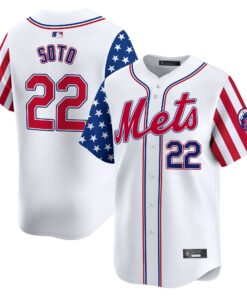 New York Mets 2025 Independence Day Vapor Premier Limited Jersey - All Stitched