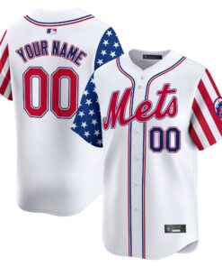 New York Mets 2025 Independence Day Vapor Premier Limited Custom Jersey - All Stitched