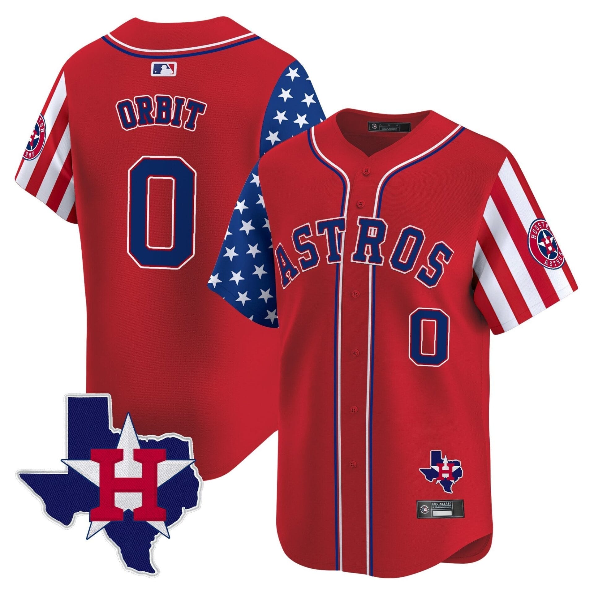 Houston Astros 2025 Independence Day Vapor Premier Limited Jersey - All Stitched - Image 14