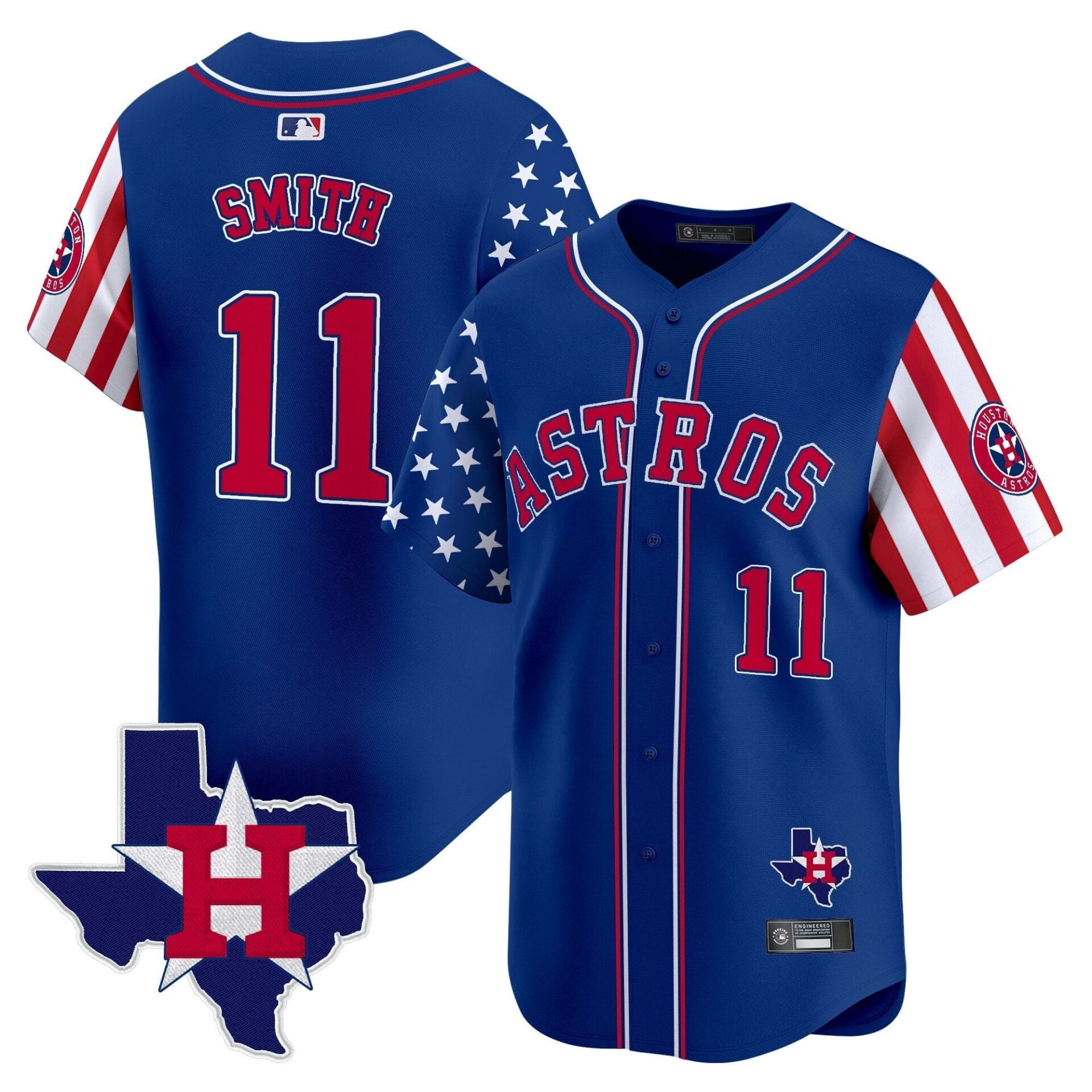 Houston Astros 2025 Independence Day Vapor Premier Limited Jersey - All Stitched - Image 26
