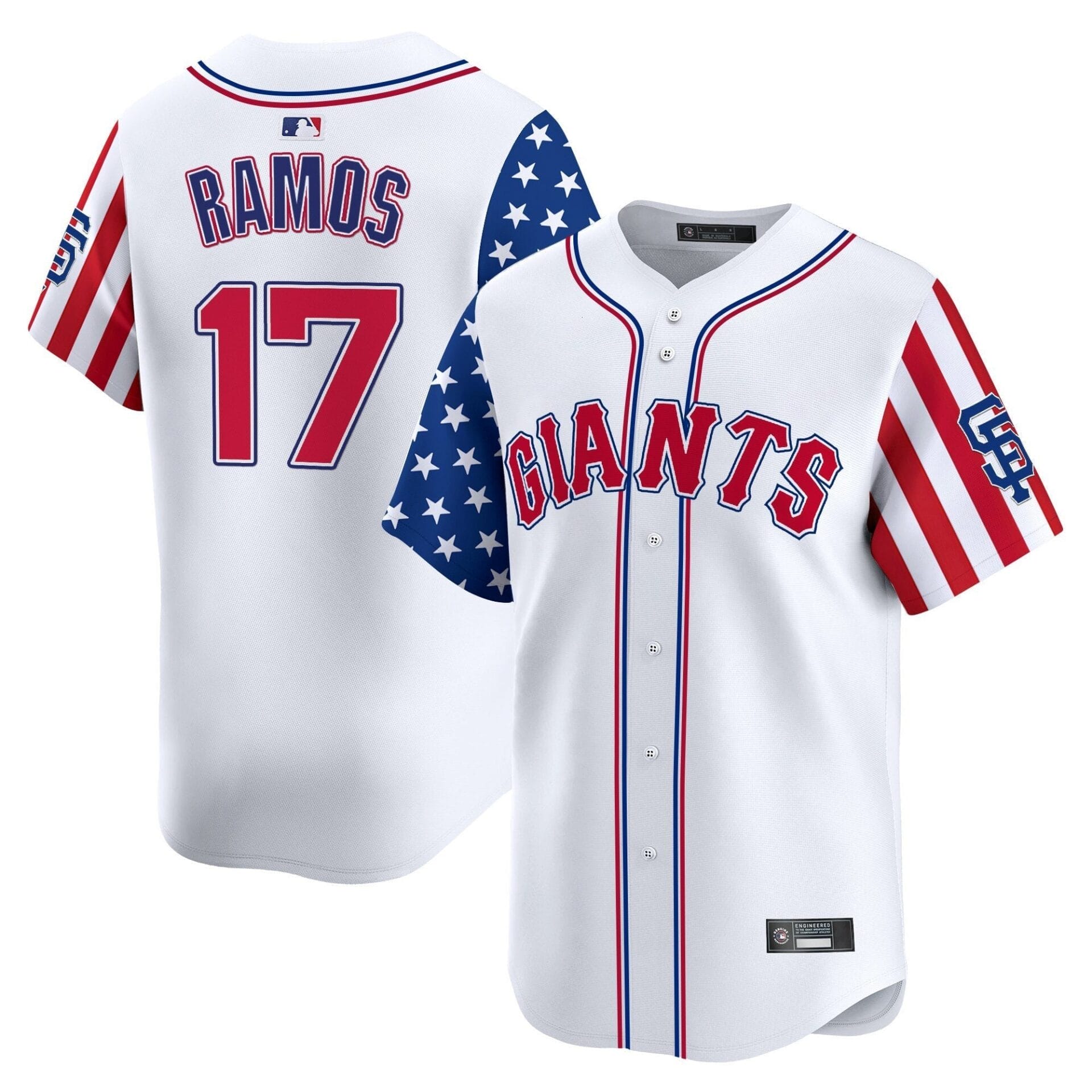 San Francisco Giants 2025 Independence Day Vapor Premier Limited Jersey - All Stitched - Image 2
