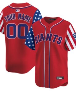 Alternative view of San Francisco Giants 2025 Independence Day Vapor Premier Limited Custom Jersey - All Stitched