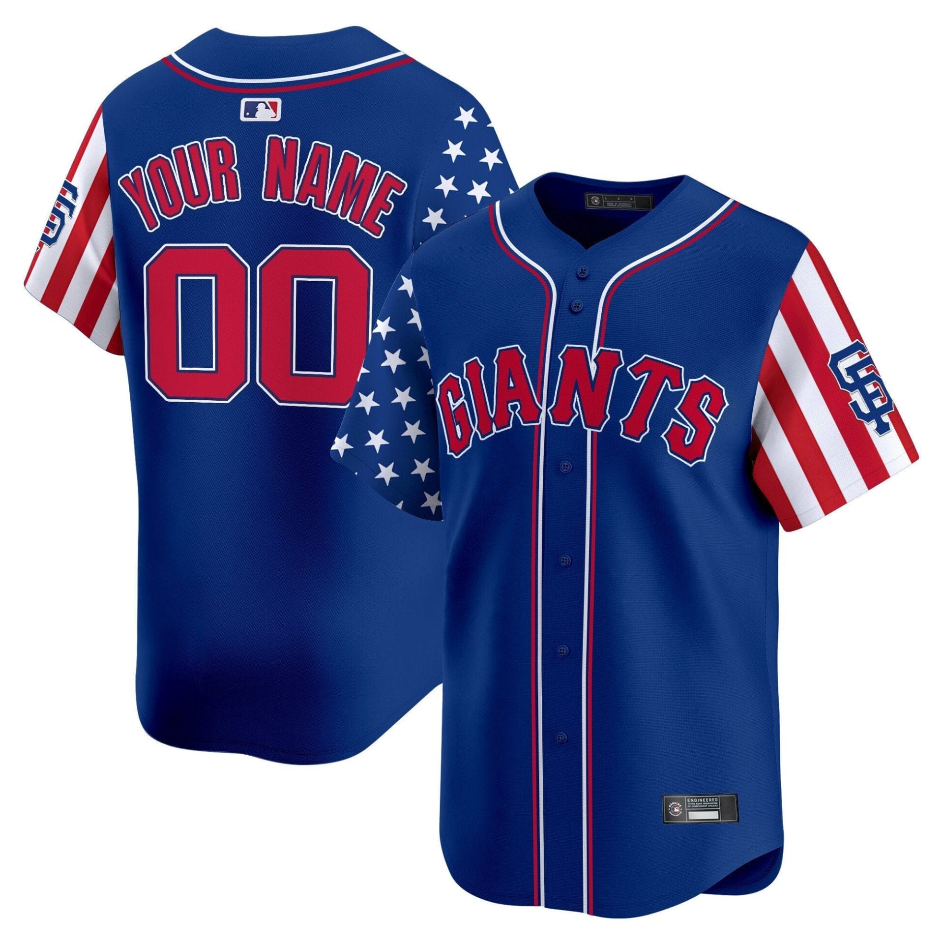 San Francisco Giants 2025 Independence Day Vapor Premier Limited Custom Jersey - All Stitched - Image 3