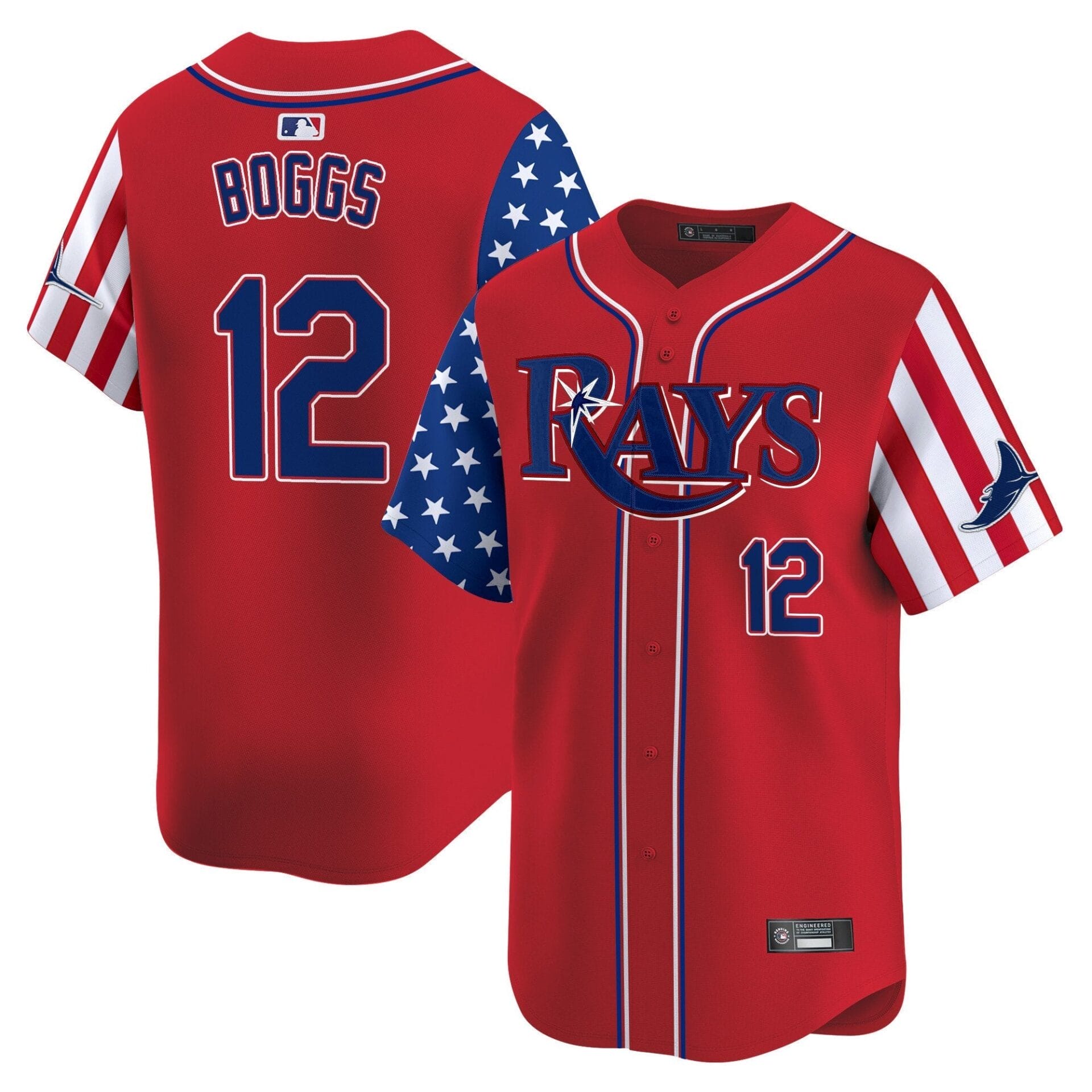 Tampa Bay Rays 2025 Independence Day Vapor Premier Limited Jersey - All Stitched - Image 13