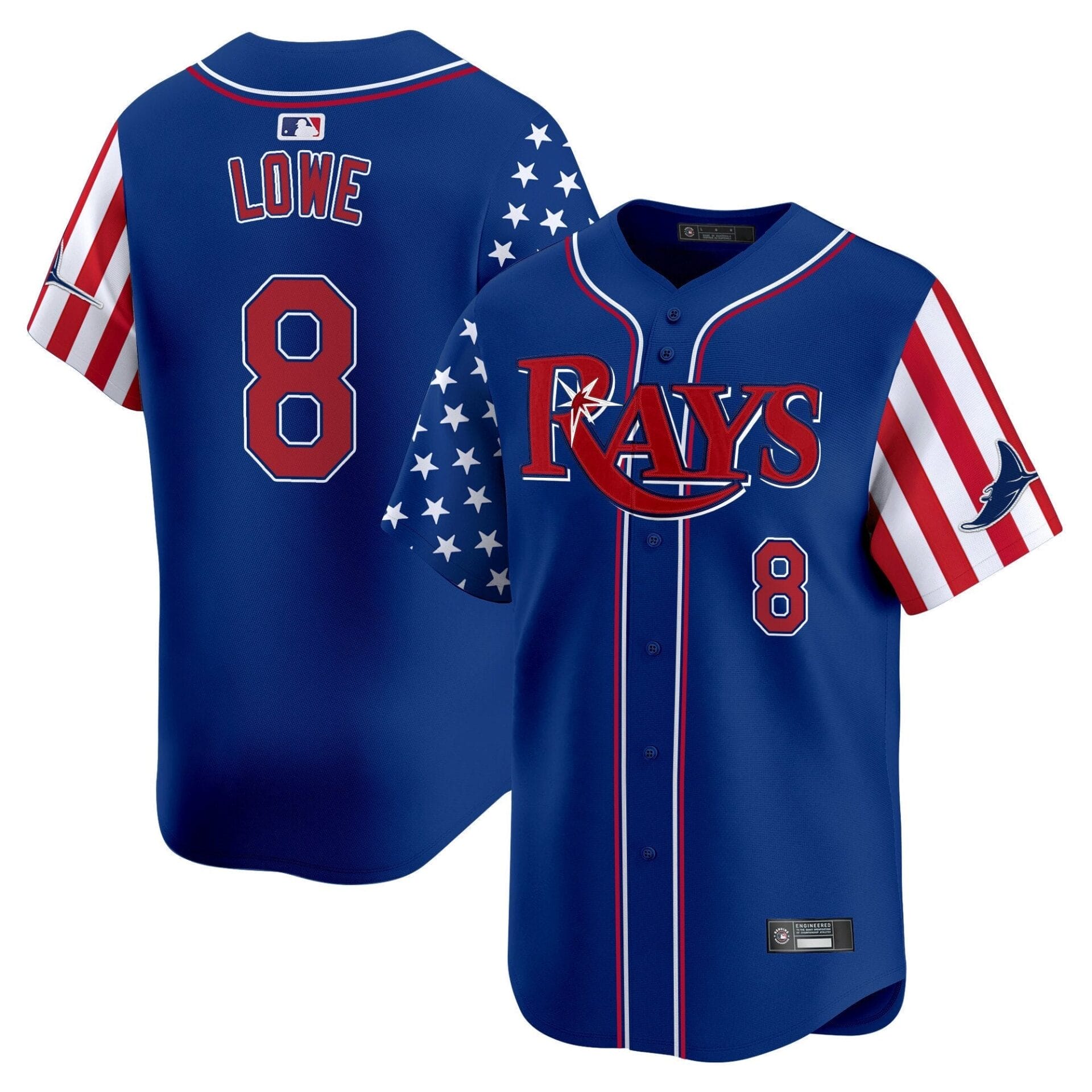 Tampa Bay Rays 2025 Independence Day Vapor Premier Limited Jersey - All Stitched - Image 19