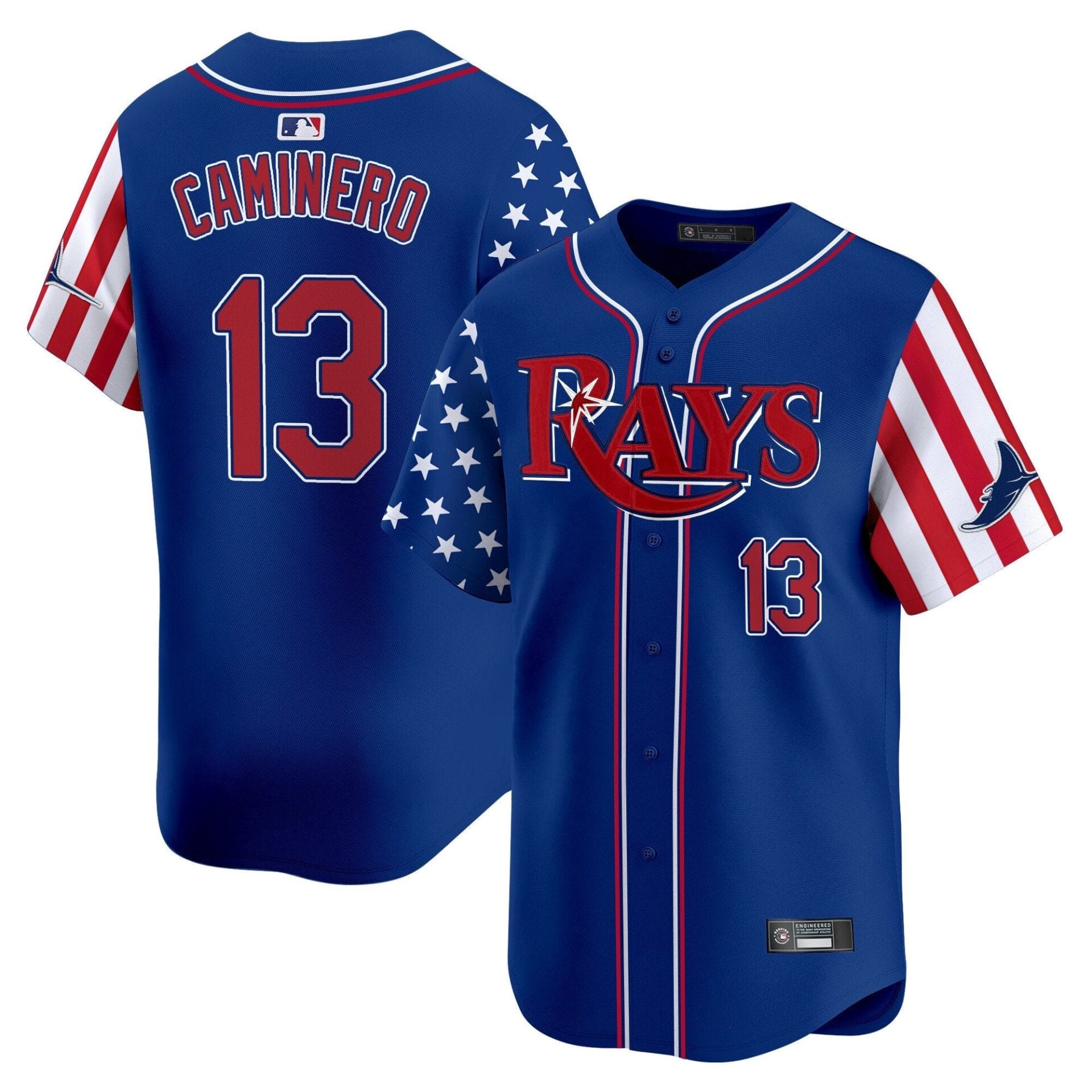 Tampa Bay Rays 2025 Independence Day Vapor Premier Limited Jersey - All Stitched - Image 20