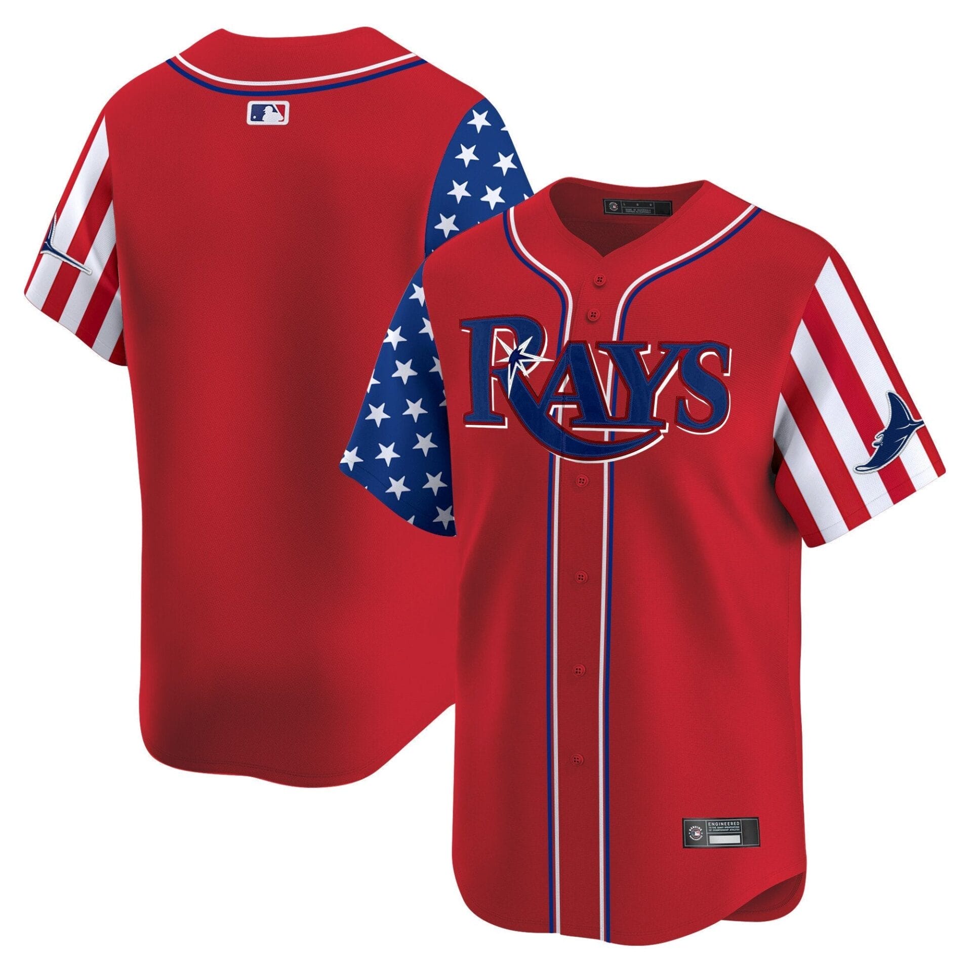 Tampa Bay Rays 2025 Independence Day Vapor Premier Limited Jersey - All Stitched - Image 16