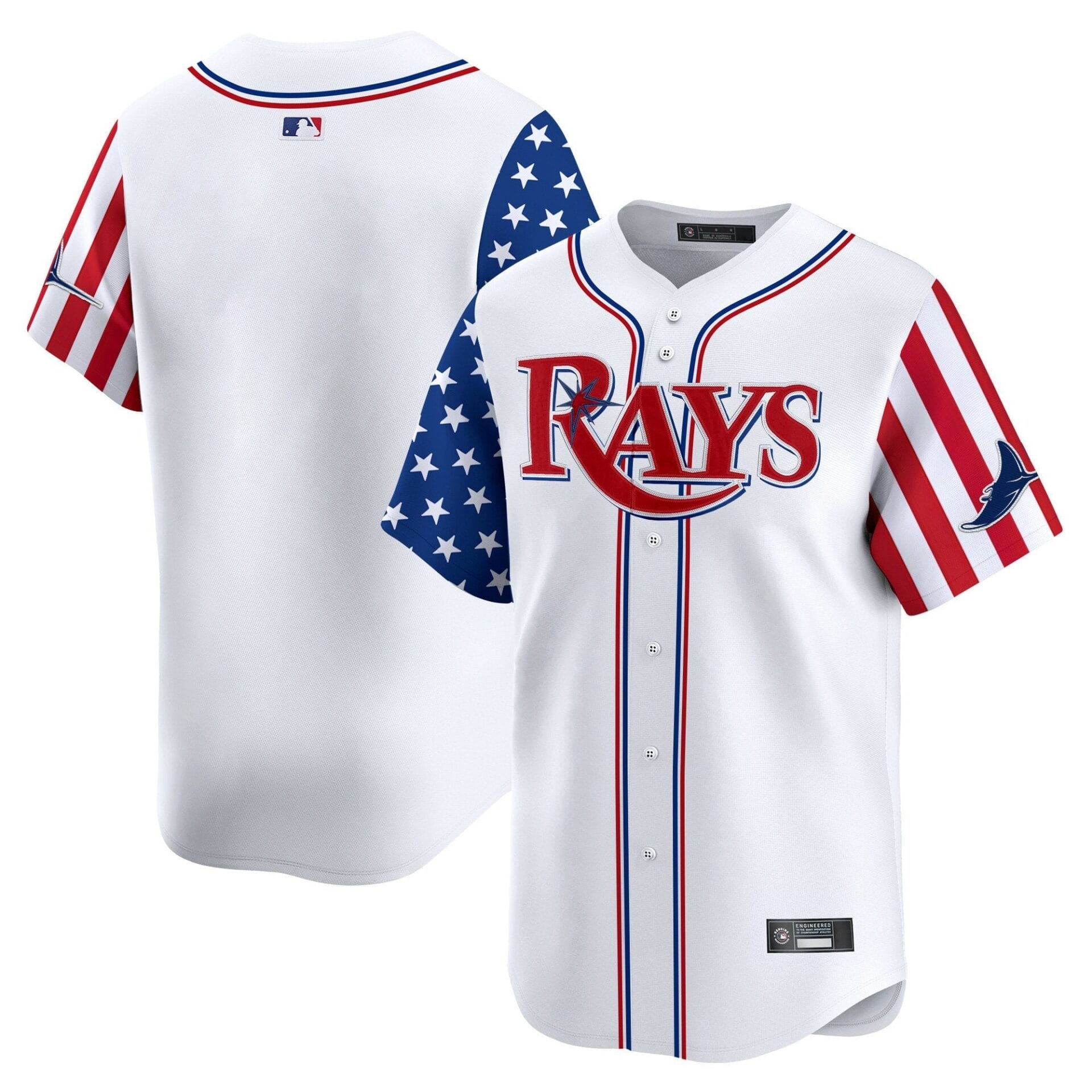 Tampa Bay Rays 2025 Independence Day Vapor Premier Limited Jersey - All Stitched - Image 8