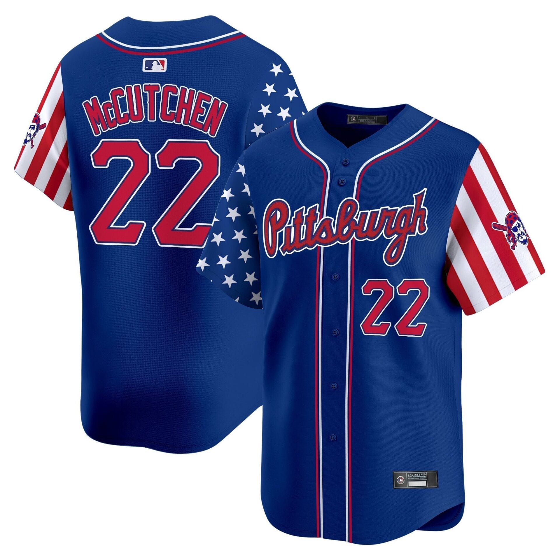 Pittsburgh Pirates 2025 Independence Day Vapor Premier Limited Jersey - All Stitched - Image 20