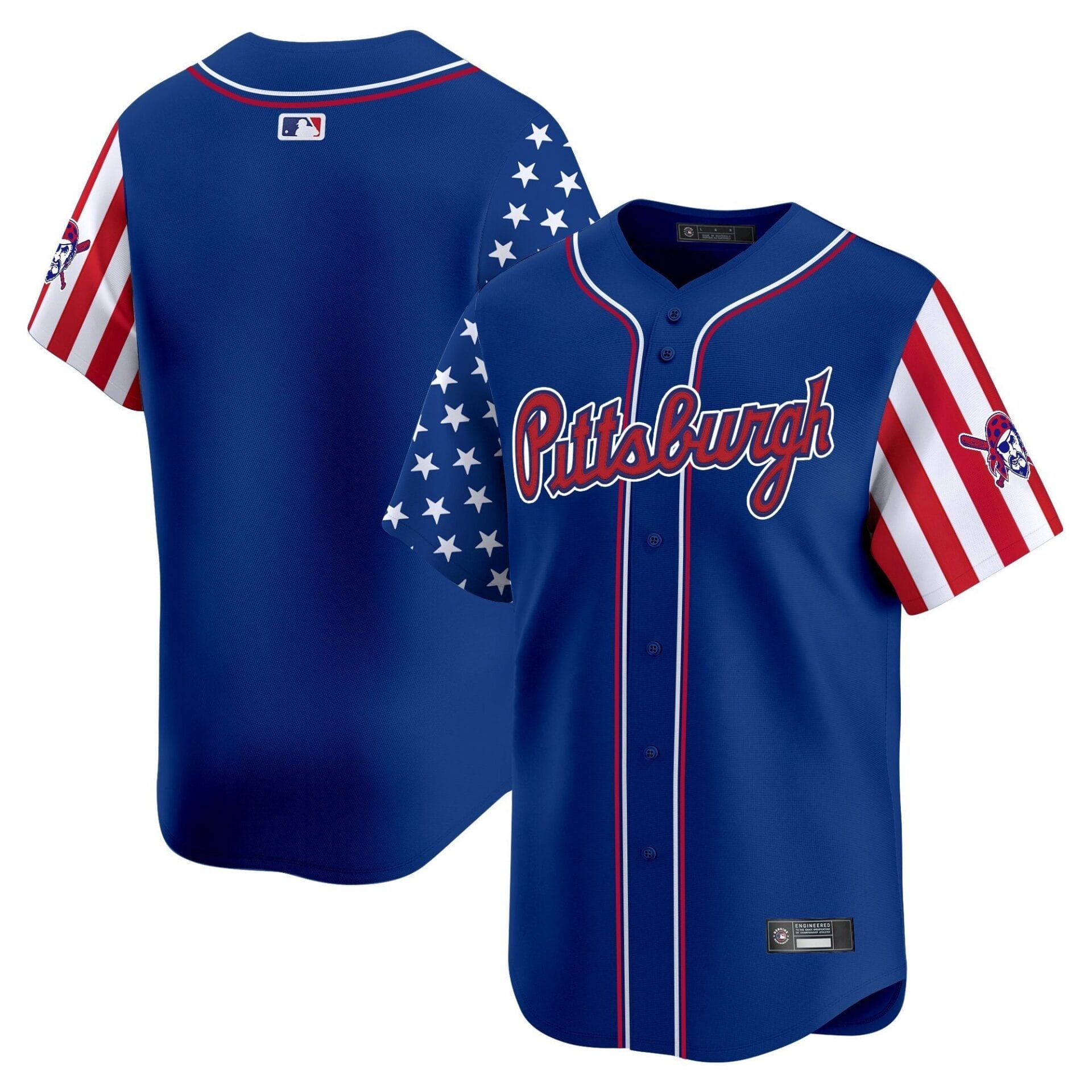 Pittsburgh Pirates 2025 Independence Day Vapor Premier Limited Jersey - All Stitched - Image 26