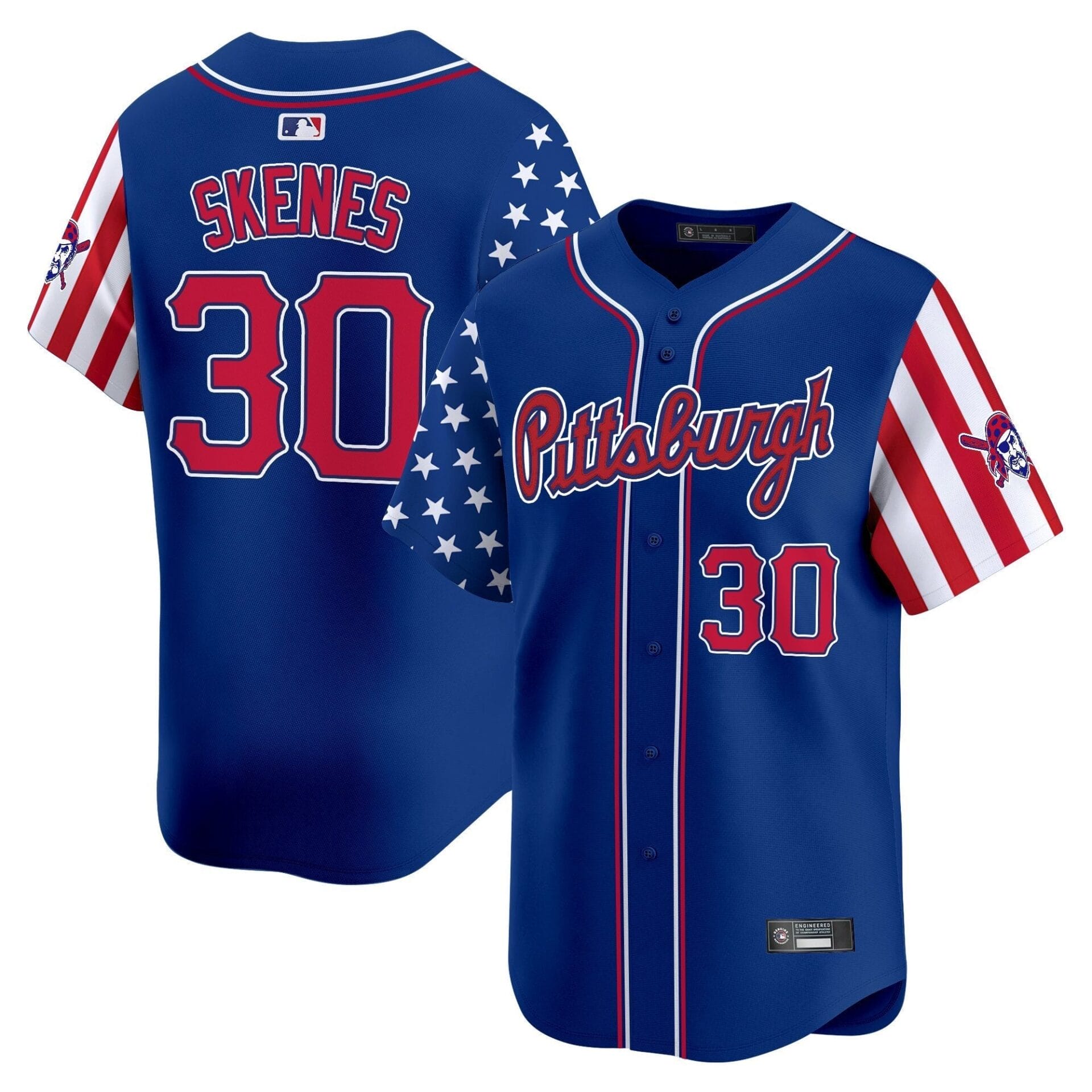 Pittsburgh Pirates 2025 Independence Day Vapor Premier Limited Jersey - All Stitched - Image 19